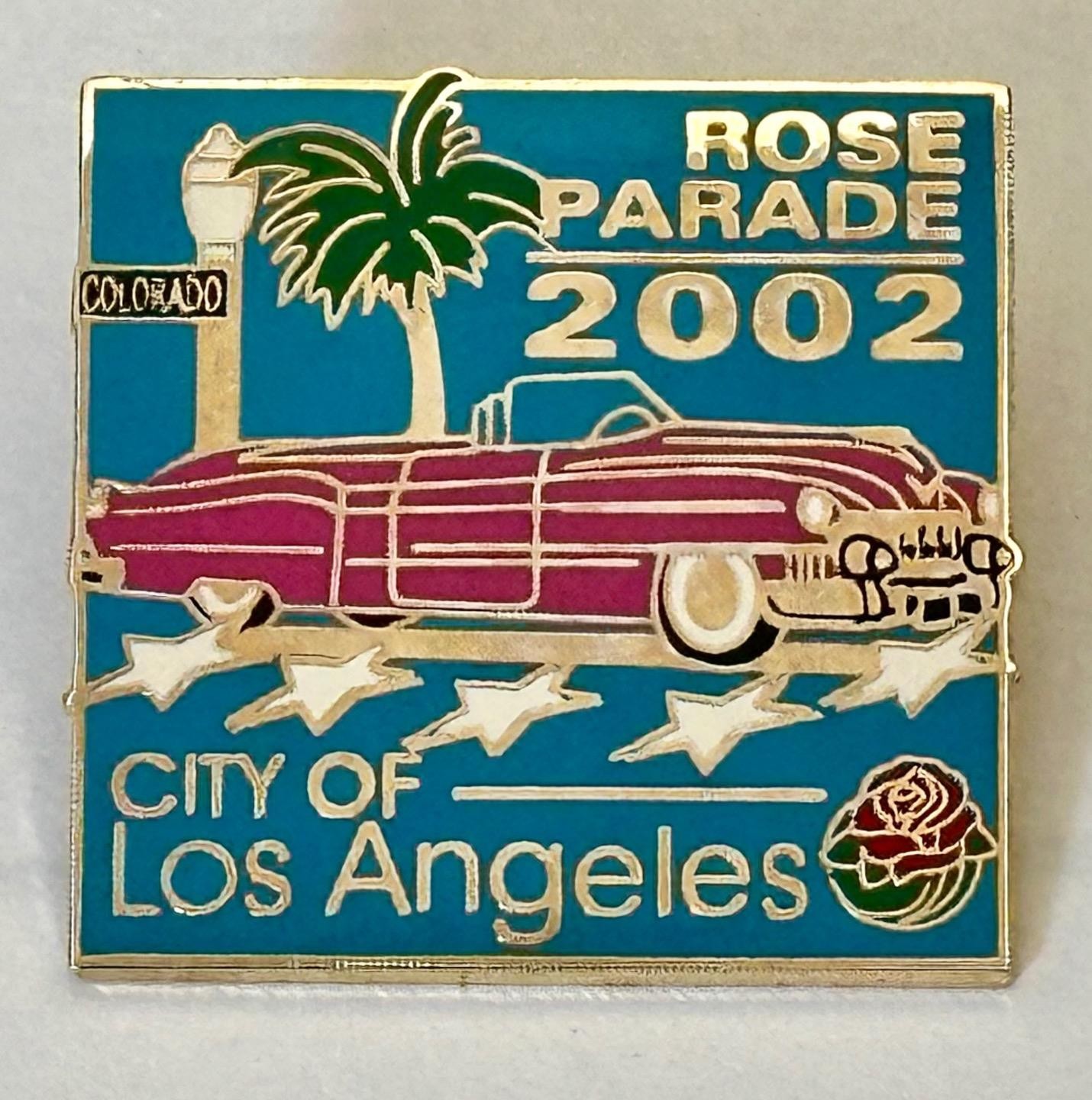 2002 Rose Parade Rose Bowl City of Los Angeles Pin Classic Convertible