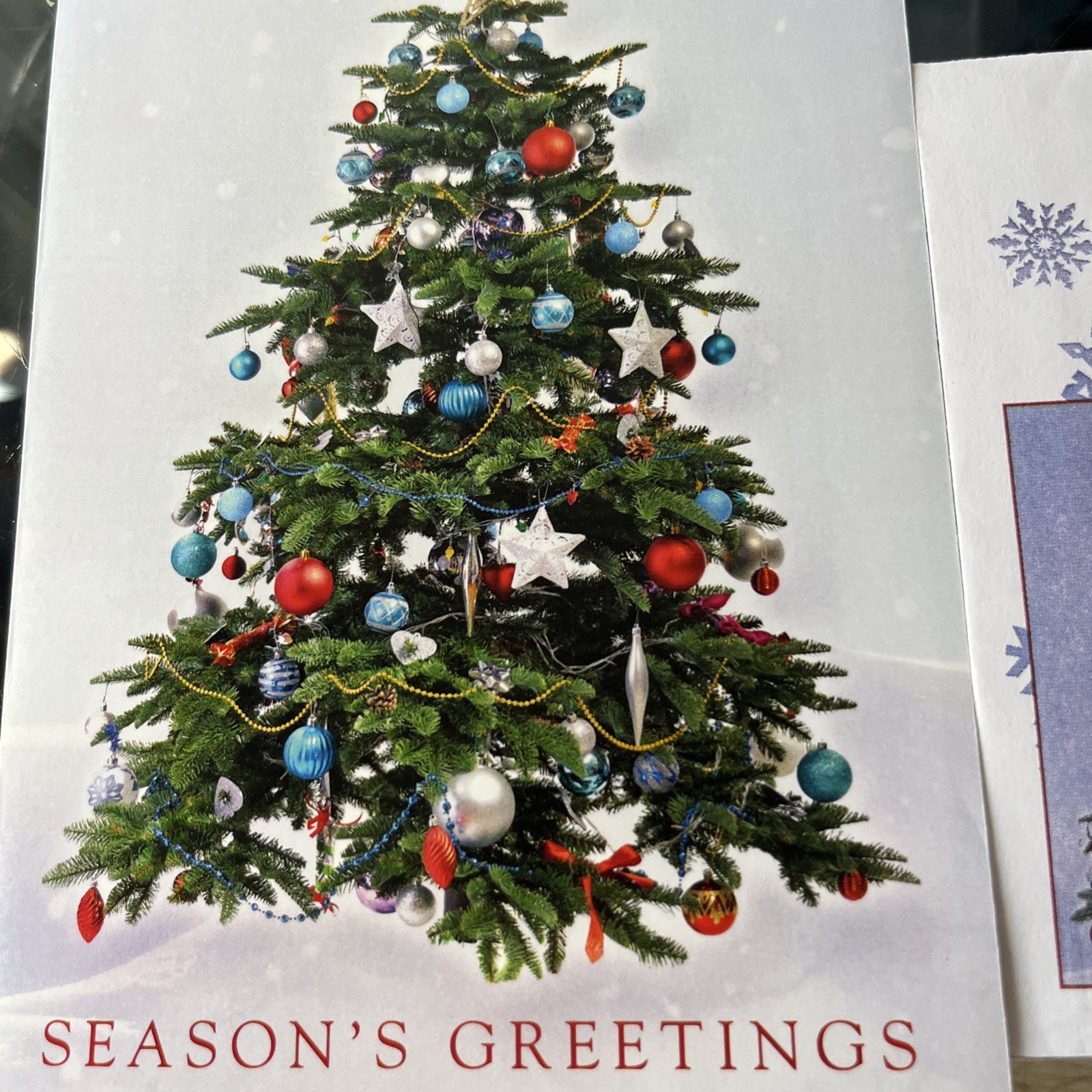 Christmas Tree Season Greetings With Cookie Recipe Inside
