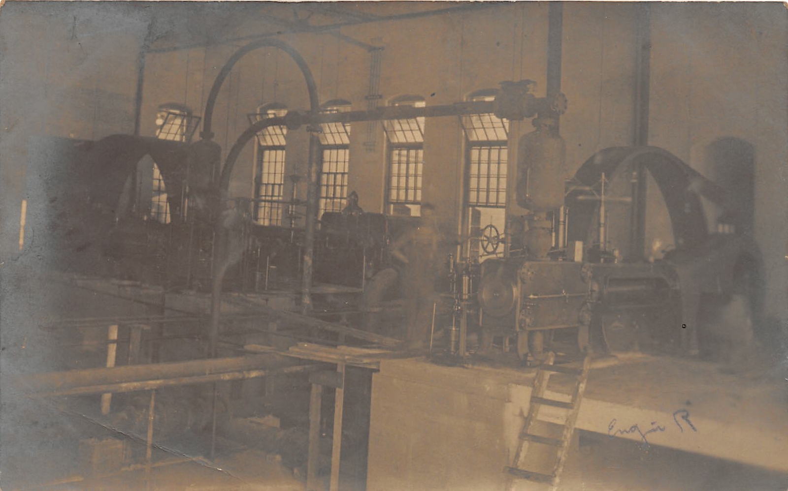 H24/ Dorr Michigan RPPC Postcard c1910 Interior Factory Machines Engine 8