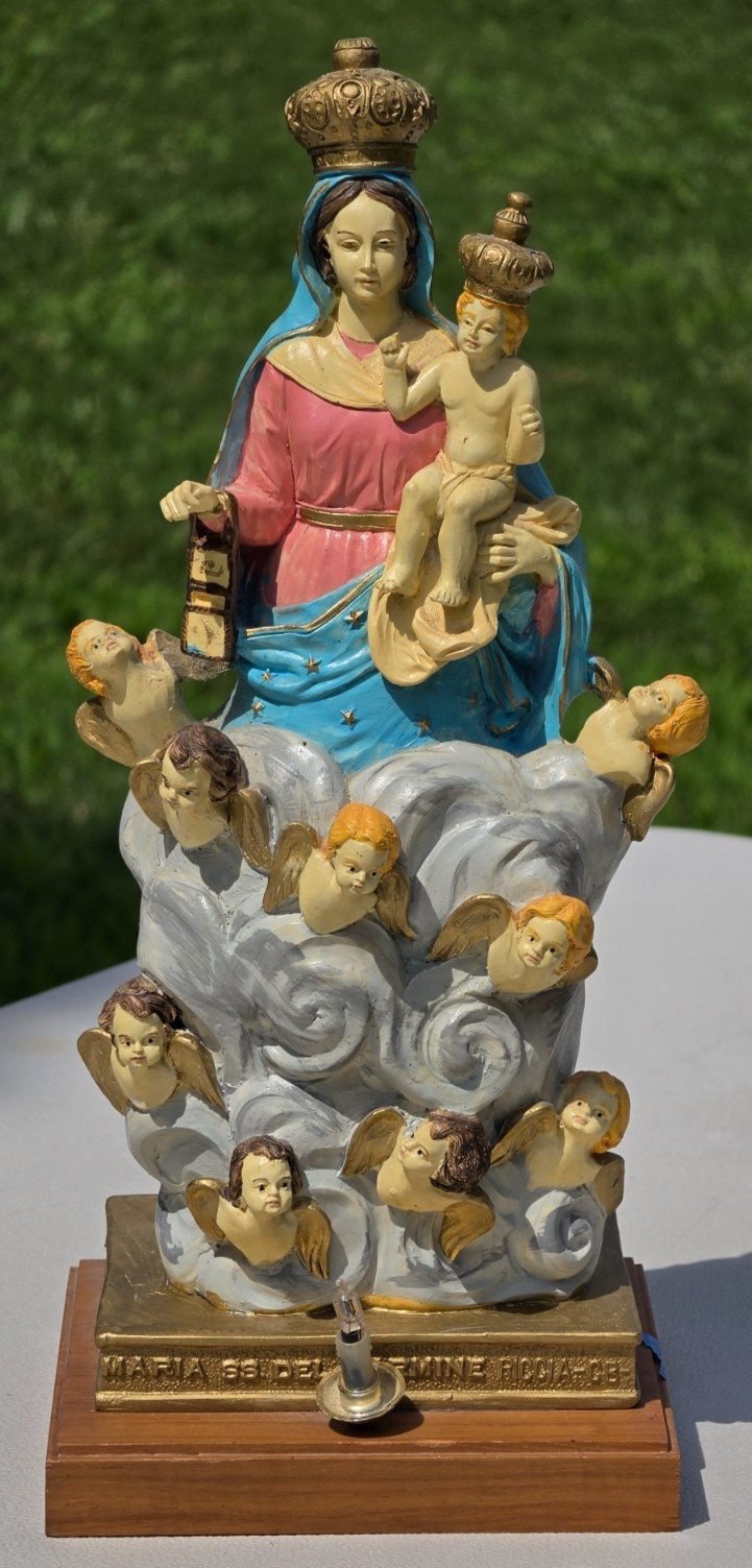 VINTAGE  VIRGEN DE LORETO LARGE Statue Estatua Our Lady of Loretto Caart Saint