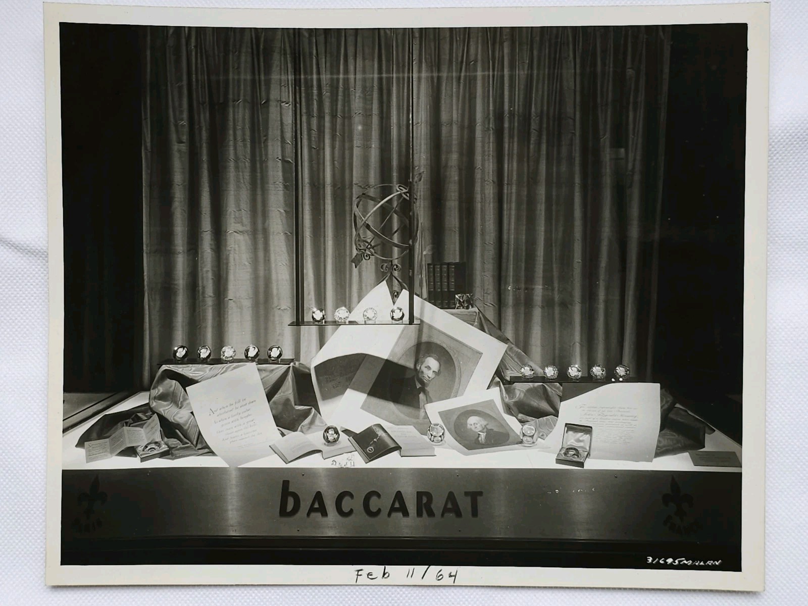 1964 Baccarat Crystal Advertising Photo Mid Century Modern Store Display RARE #6