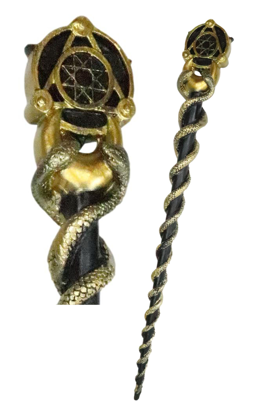 Ebros Occult Caduceus Serpent Elemental Alchemy Magic Wand Cosplay Prop 14 Ebros Occult Caduceus Serpent Elemental Alchemy Magic Wand Cosplay Prop 14