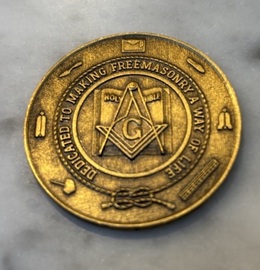 Vintage Free Mason Challenge Coin 1983 Chester Lodge Hershey EXCELLENT CONDITION Vintage Free Mason Challenge Coin 1983 Chester Lodge Hershey EXCELLENT CONDITION