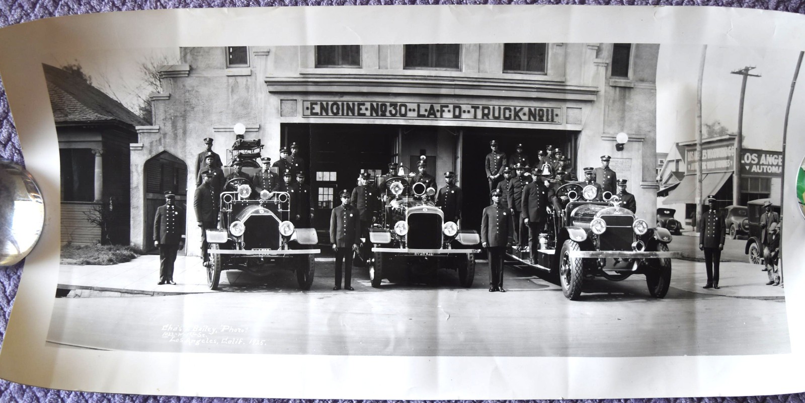1925 Los Angeles Fire Department L.A.F.D. Original Panoramic Photo 21