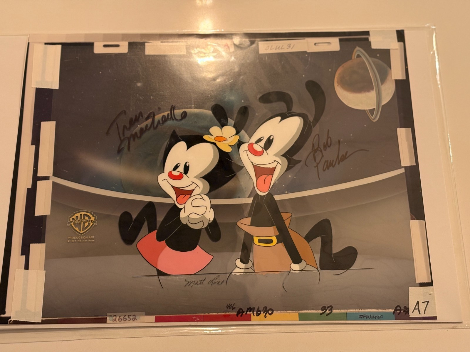 Animaniacs Original Production Animation Cel – Yakko & Dot – Dual Signed – COA –