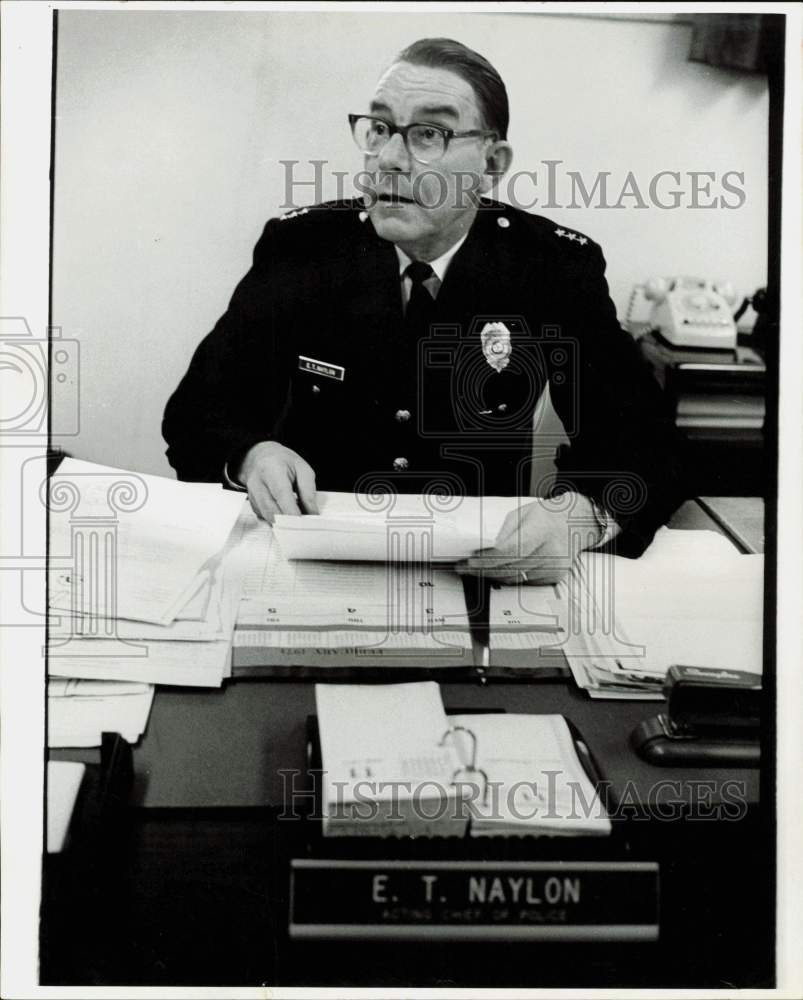 Press Photo Hollywood, Florida, acting chief of police E.T. Naylon - lra66423