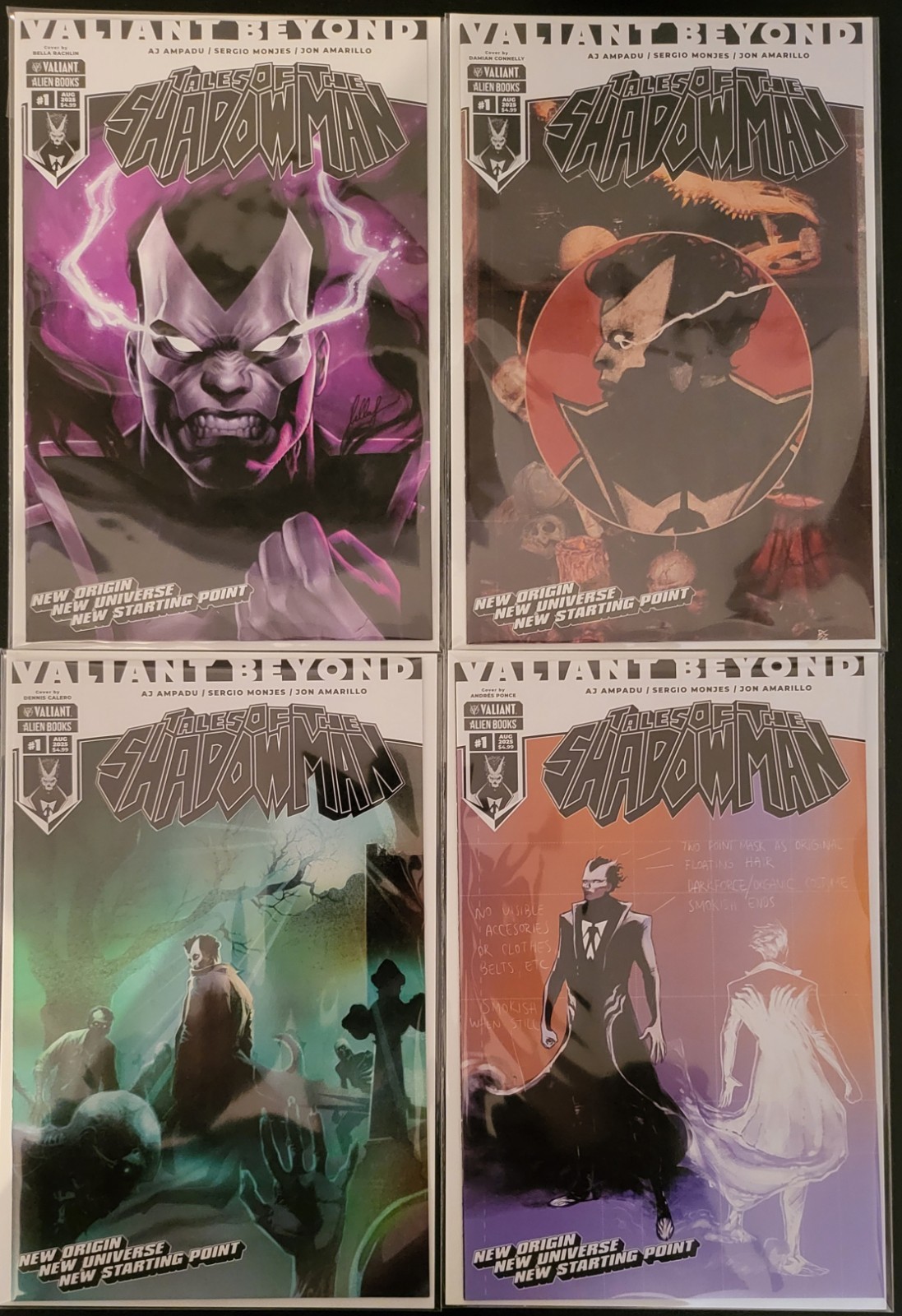 Valiant Beyond: Tales of The Shadowman #1, Lot 4 Standard Covers, NM/Better, 1st Valiant Beyond: Tales of The Shadowman #1, Lot 4 Standard Covers, NM/Better, 1st
