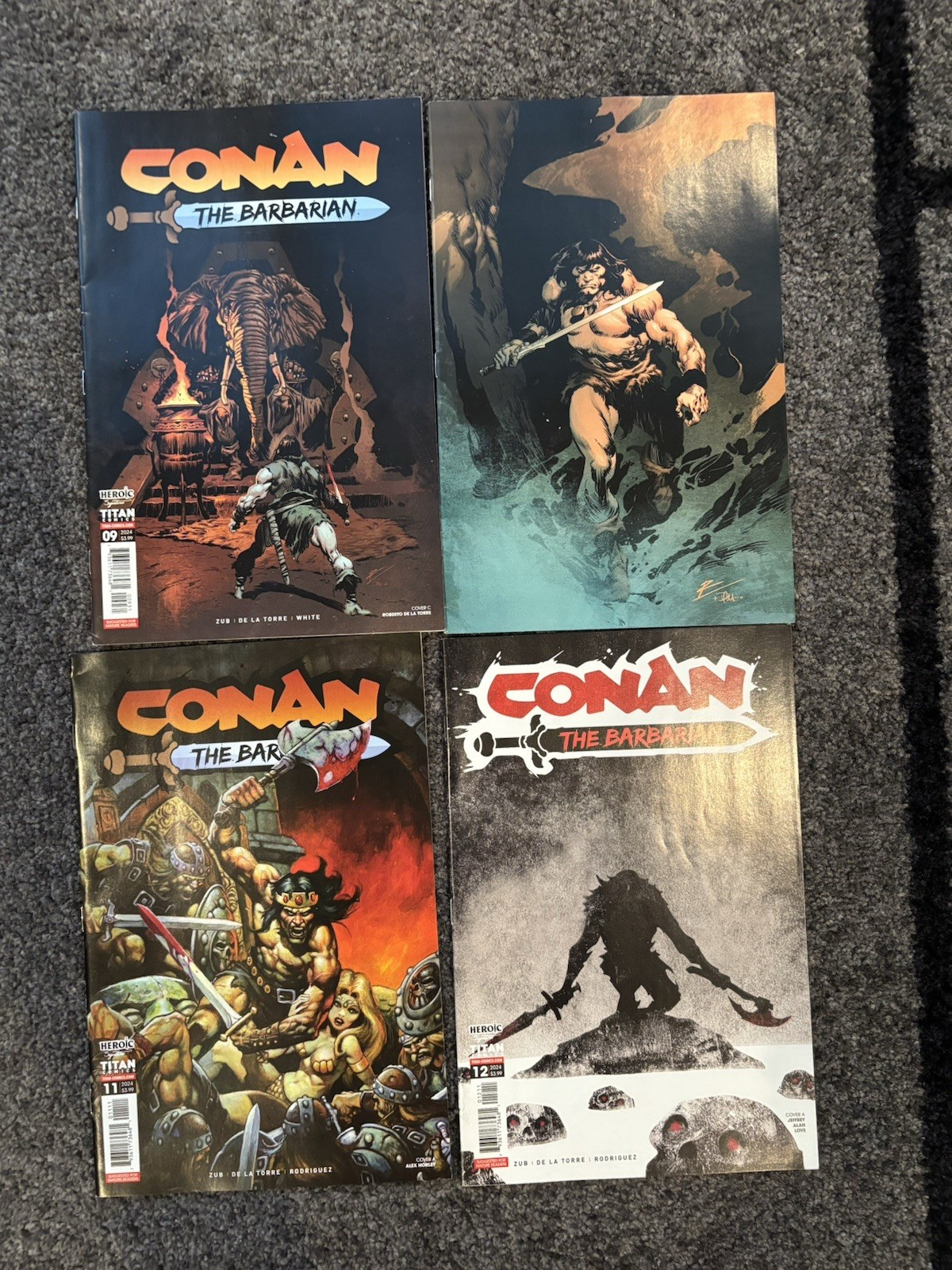 CONAN THE BARBARIAN #9-12 TITAN COMICS DE LA TORRE VERY FINE(9.0) CONAN THE BARBARIAN #9-12 TITAN COMICS DE LA TORRE VERY FINE(9.0)