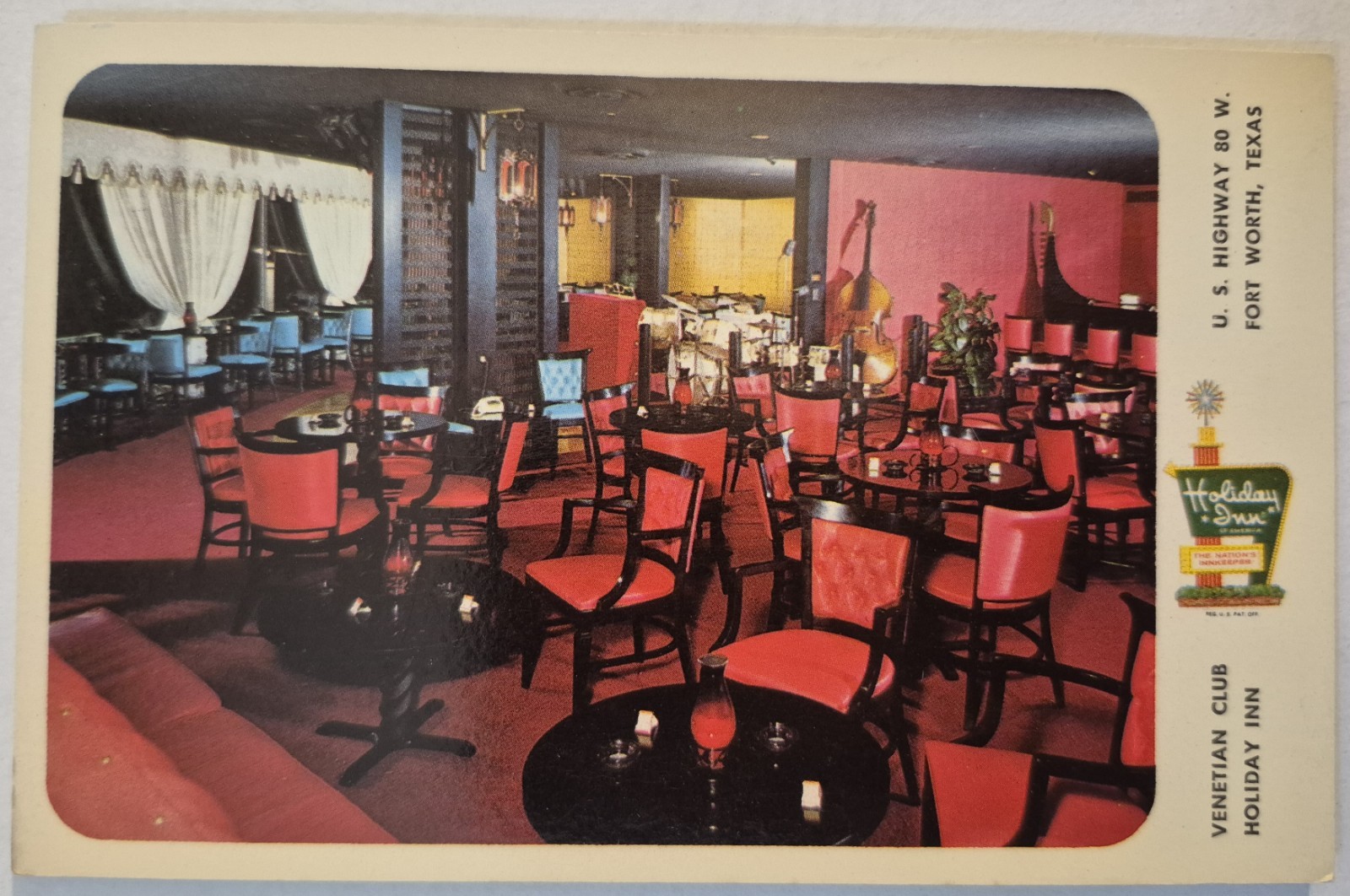Vintage Postcard Venetian Club Holiday Inn Ft Worth Texas  AA121
