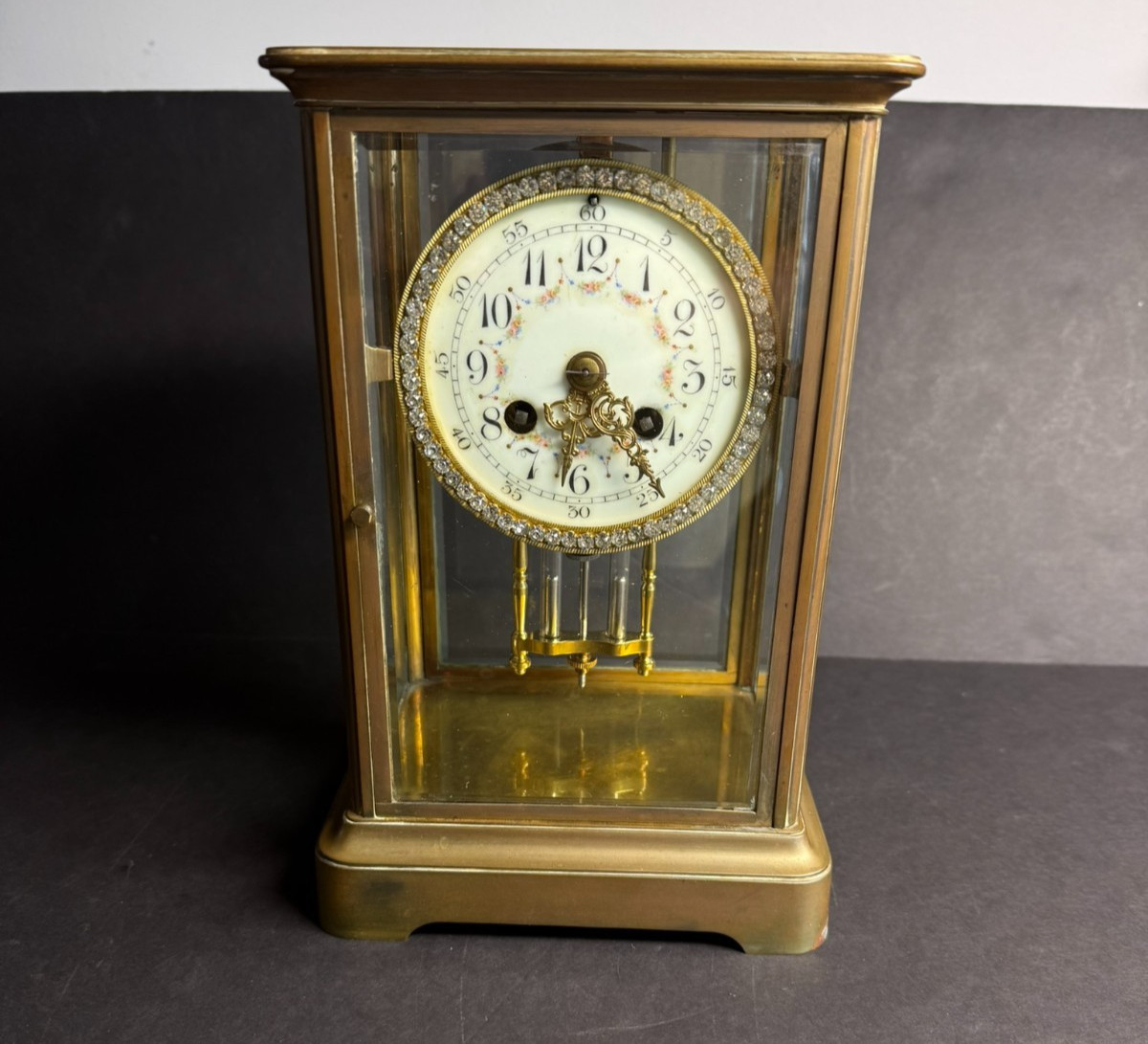 VERY RARE FRANCE ANTIQUE MANTEL CLOCK IN BRONZE CHIMES