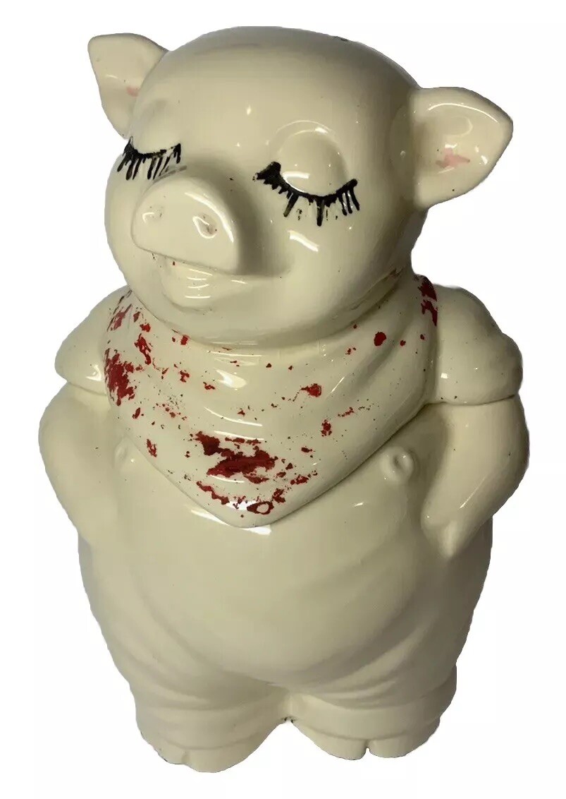 Vintage Shawnee Potery Smiley Pig Cookie Jar 11”