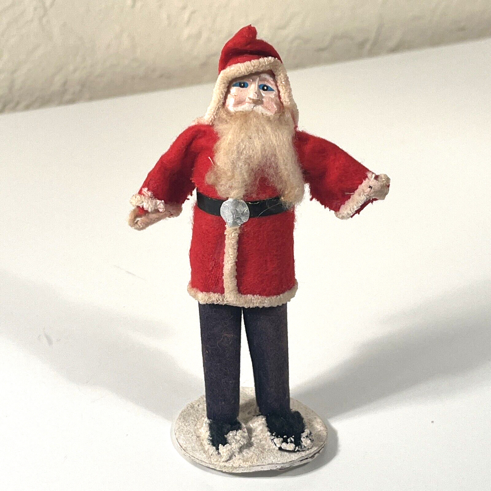 Vintage Christmas SANTA Belsnickle Figurine Paper Composite Face JAPAN 5\