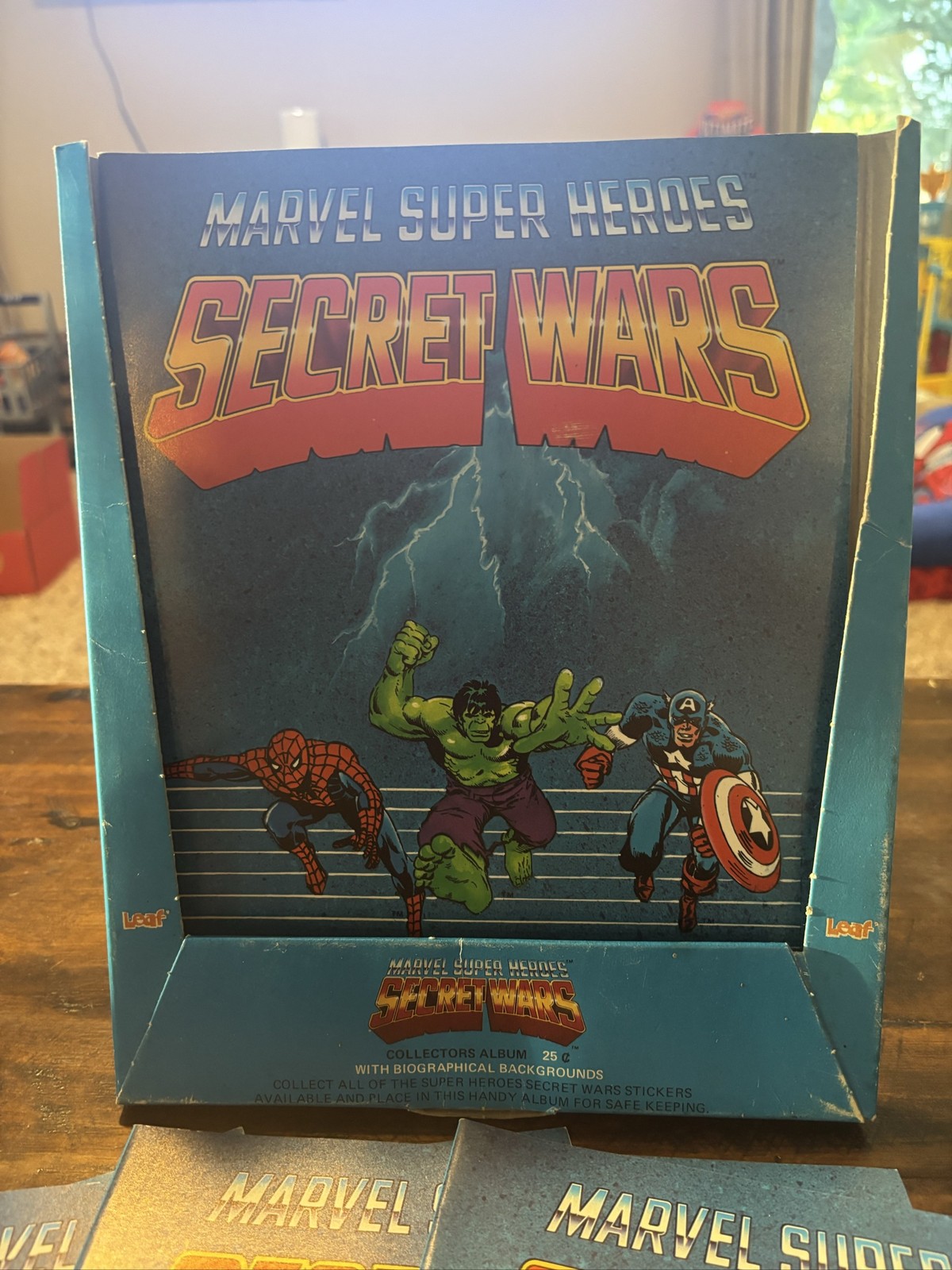 1984 Leaf Marvel Secret Wars Sticker Album Lot of 6 + Store Display Box 1984 Leaf Marvel Secret Wars Sticker Album Lot of 6 + Store Display Box