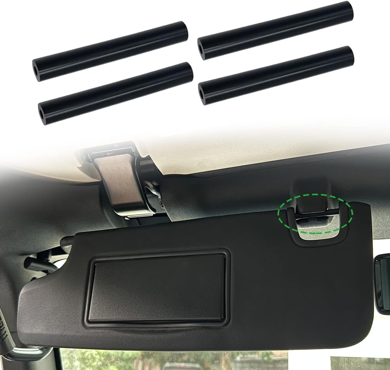 Sun Visor Repair Kit for Jeep Wrangler JK JKU 2007-2017 Left & Right Fix Tubes Sun Visor Repair Kit for Jeep Wrangler JK JKU 2007-2017 Left & Right Fix Tubes