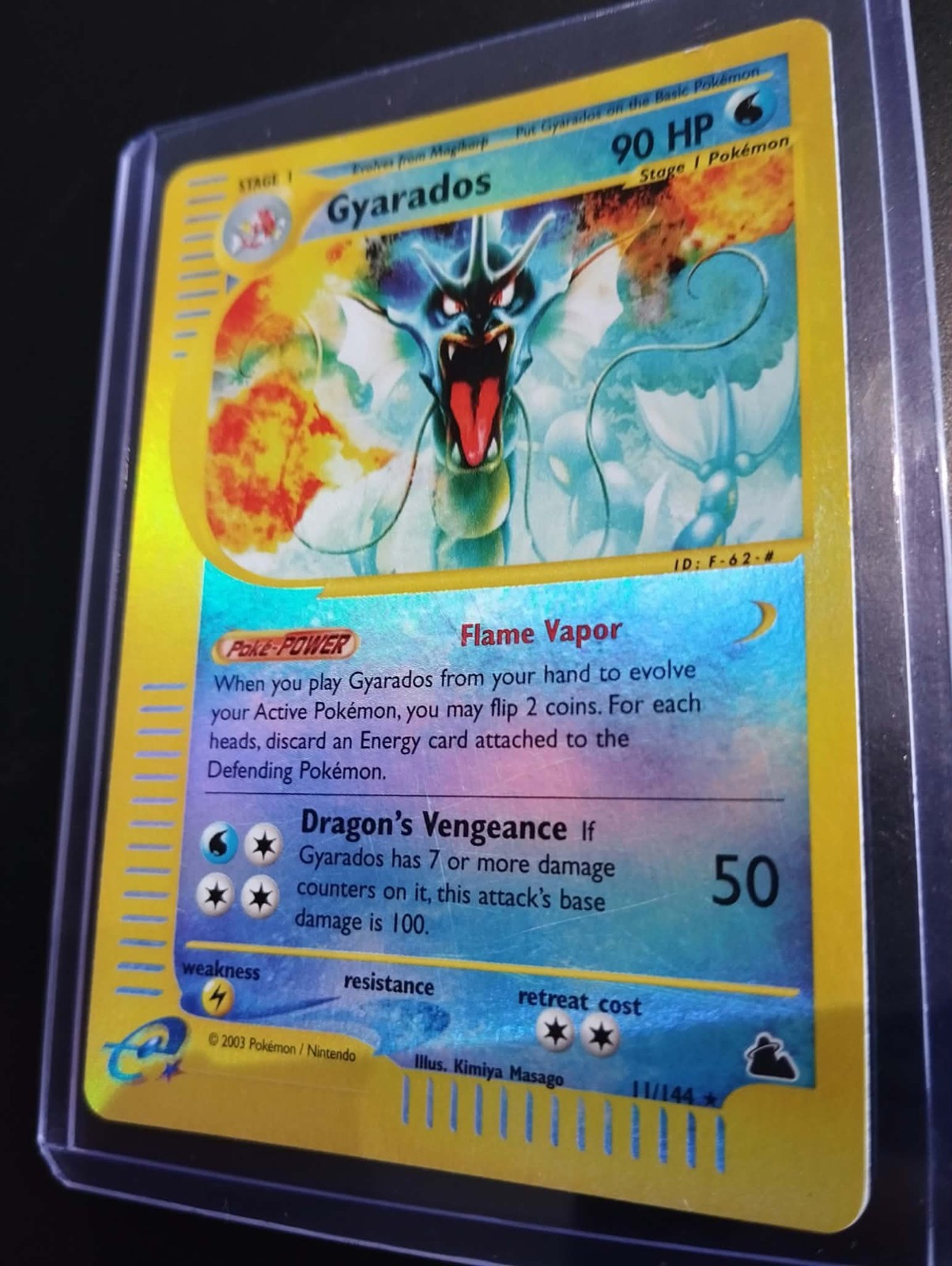 Gyarados 11/144 Pokemon Skyridge Reverse Holo Foil Rare Vintage WOTC 2003 LP