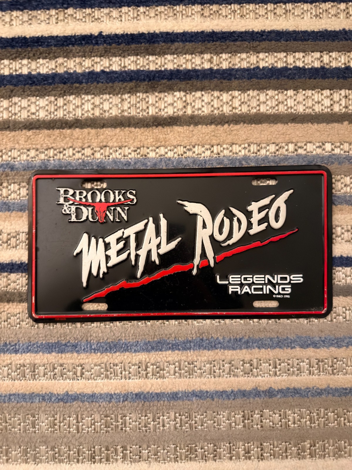 Brooks & Dunn Vintage Metal License Plate From 1995