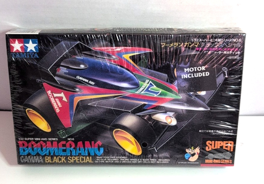 RARE TAMIYA BOOMERANG GAMMA BLACK SPECIAL SUPER MINI 4WD SERIES NO.6 1/32 - NEW RARE TAMIYA BOOMERANG GAMMA BLACK SPECIAL SUPER MINI 4WD SERIES NO.6 1/32 - NEW