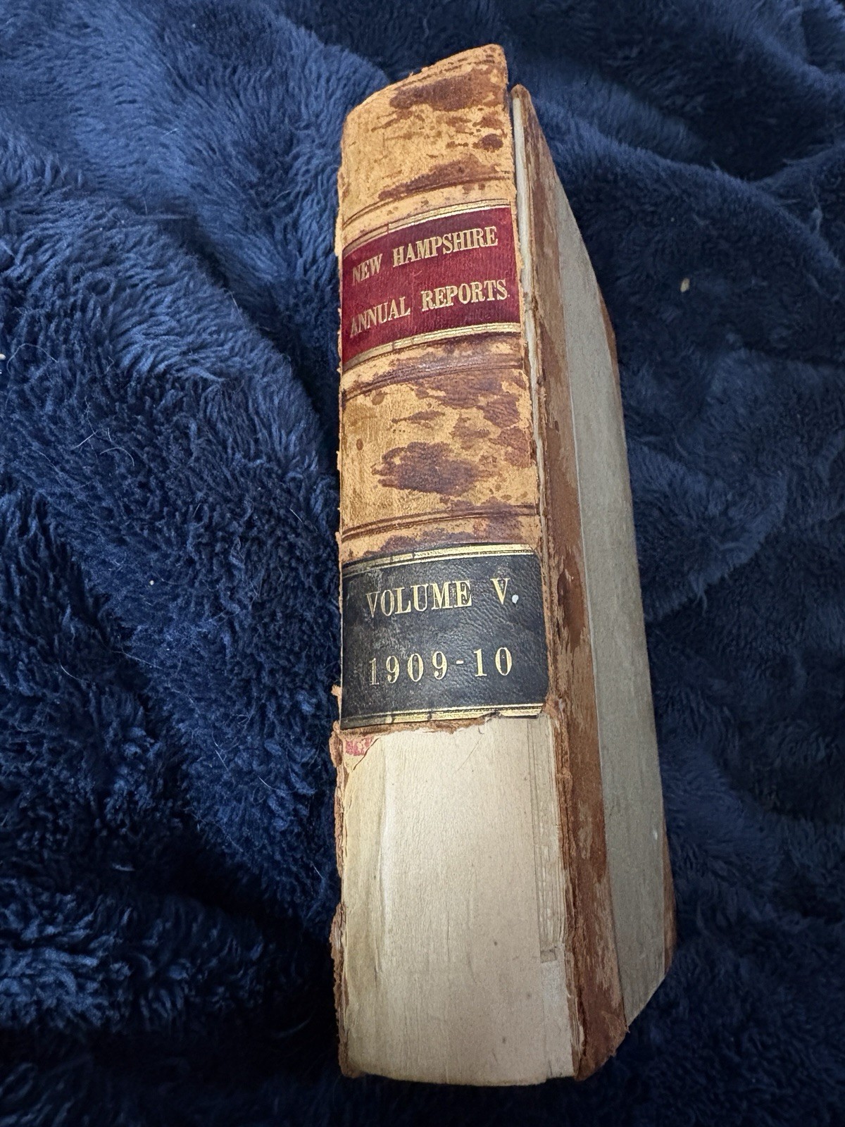 Vintage 1909-10 State Of New Hampshire Annual REPORTS book Volume V Biennial
