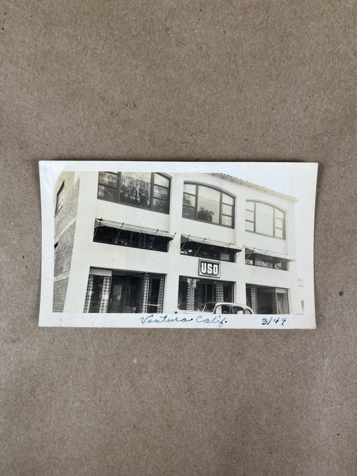 1944 WWII Homefront US Military USO Building Ventura California Photo