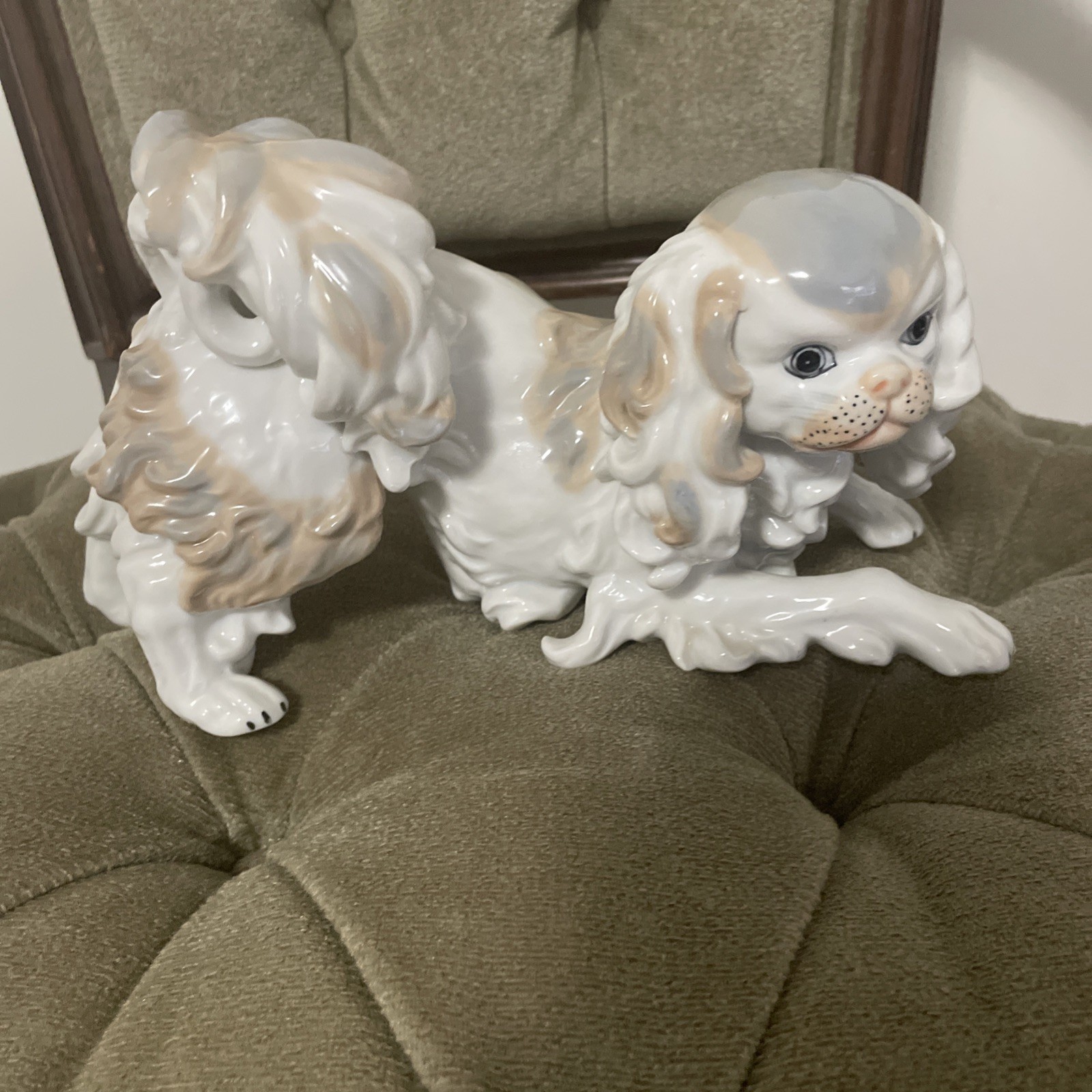 Museo First Edition “Playful Pekingese “ Porcelain 10 Inch Figurine