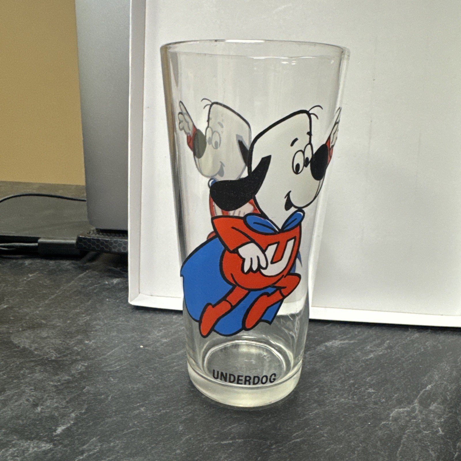 Vintage 1970's UNDERDOG Pepsi Collector Series Drinking Glass LEONARDO-TTV Used