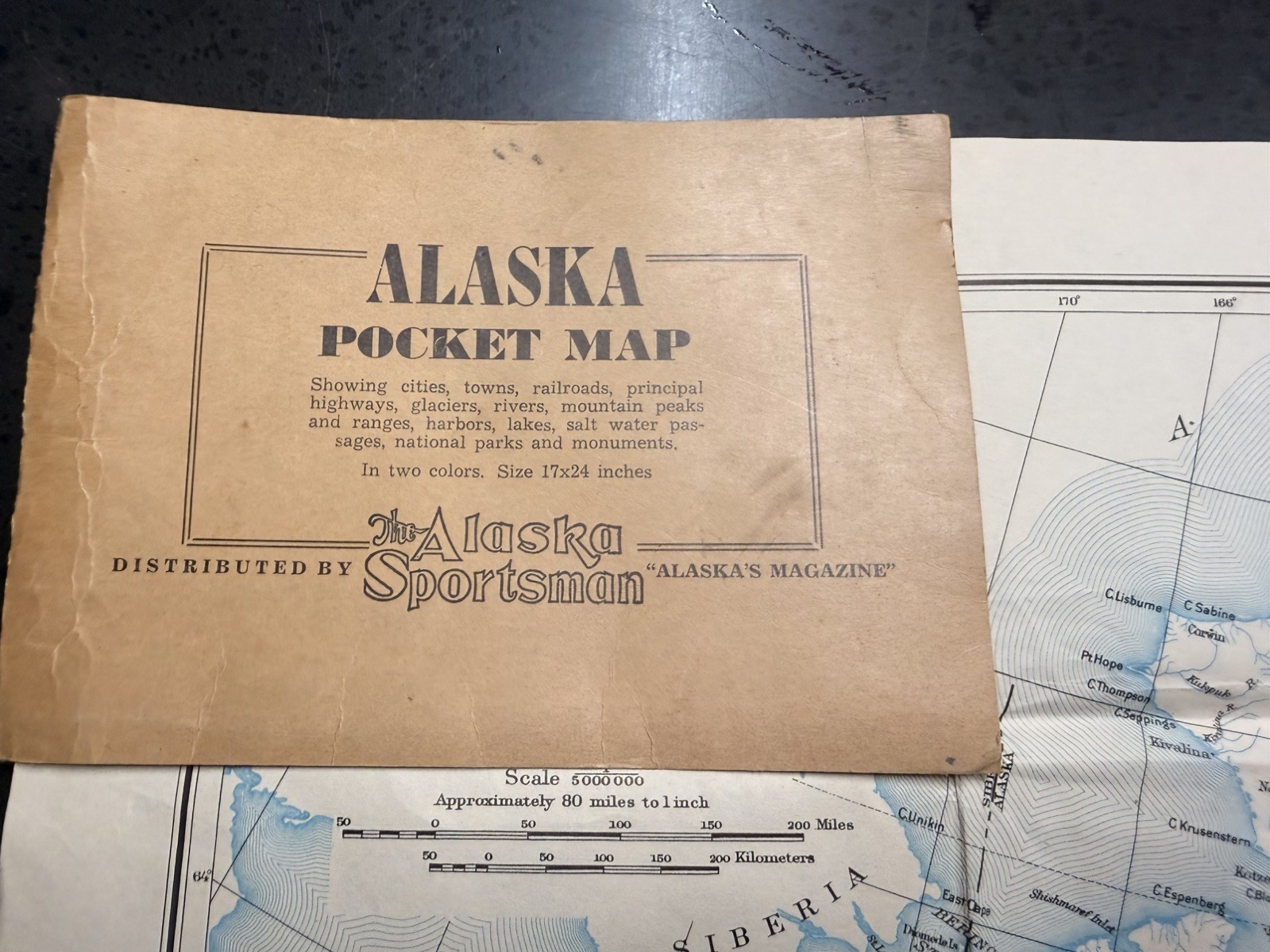 Alaska Pocket Map The Sportsman 1941 Map Of Alaska 24x17 Vintage Ketchikan Alaska Pocket Map The Sportsman 1941 Map Of Alaska 24x17 Vintage Ketchikan