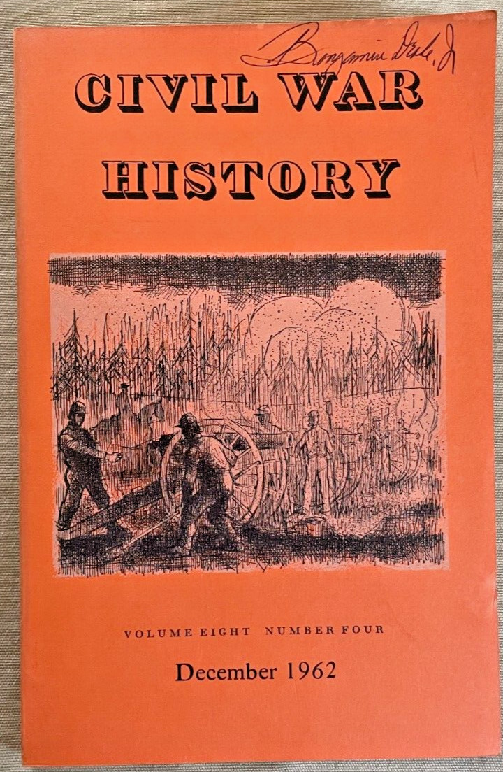 CIVIL WAR HISTORY, ILLUSTRATED COVER, DECEMBER 1962. CIVIL WAR HISTORY, ILLUSTRATED COVER, DECEMBER 1962.