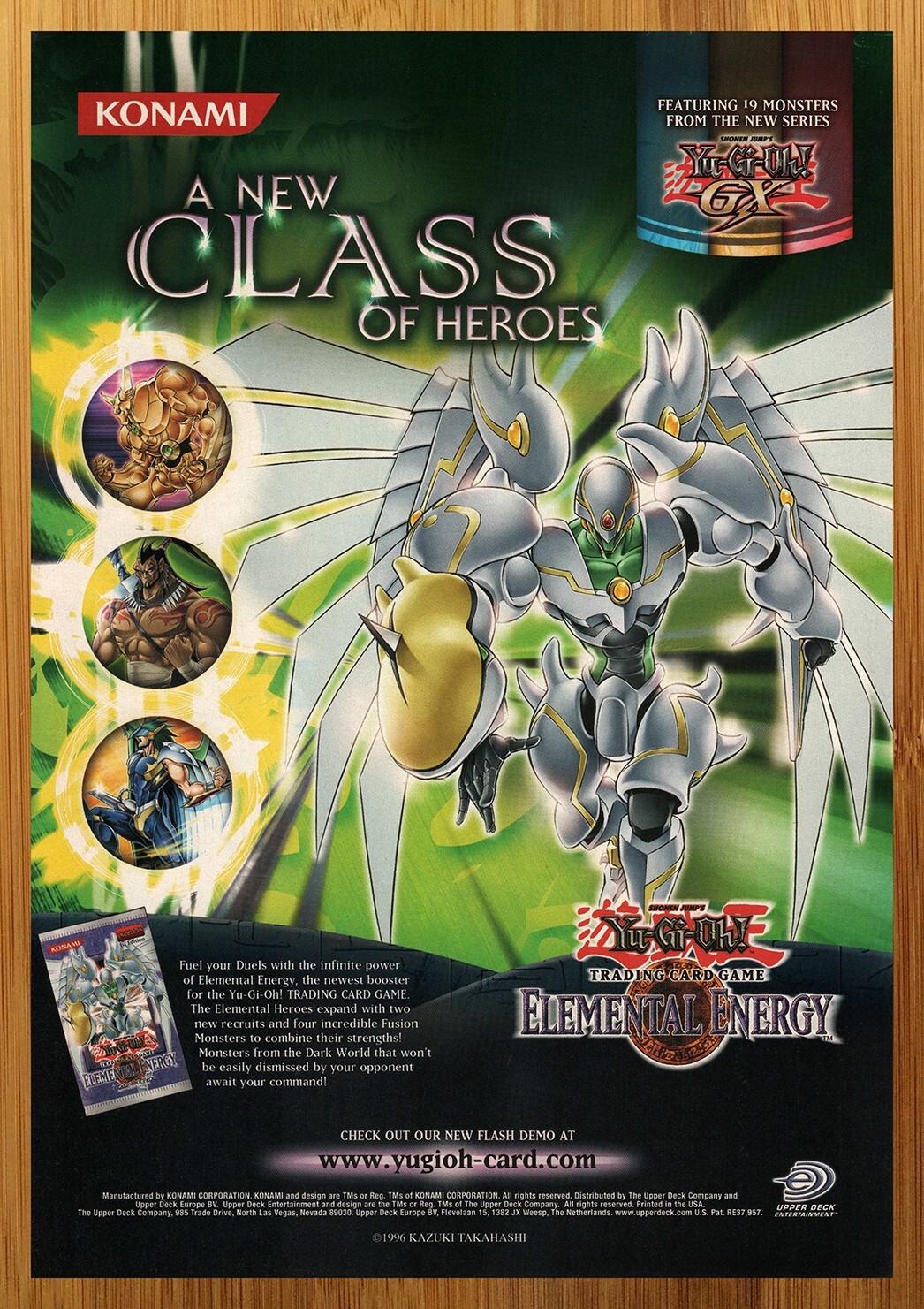 2007 Yu-Gi-Oh TCG Elemental Energy Print Ad/Poster GX Official Card Game Art