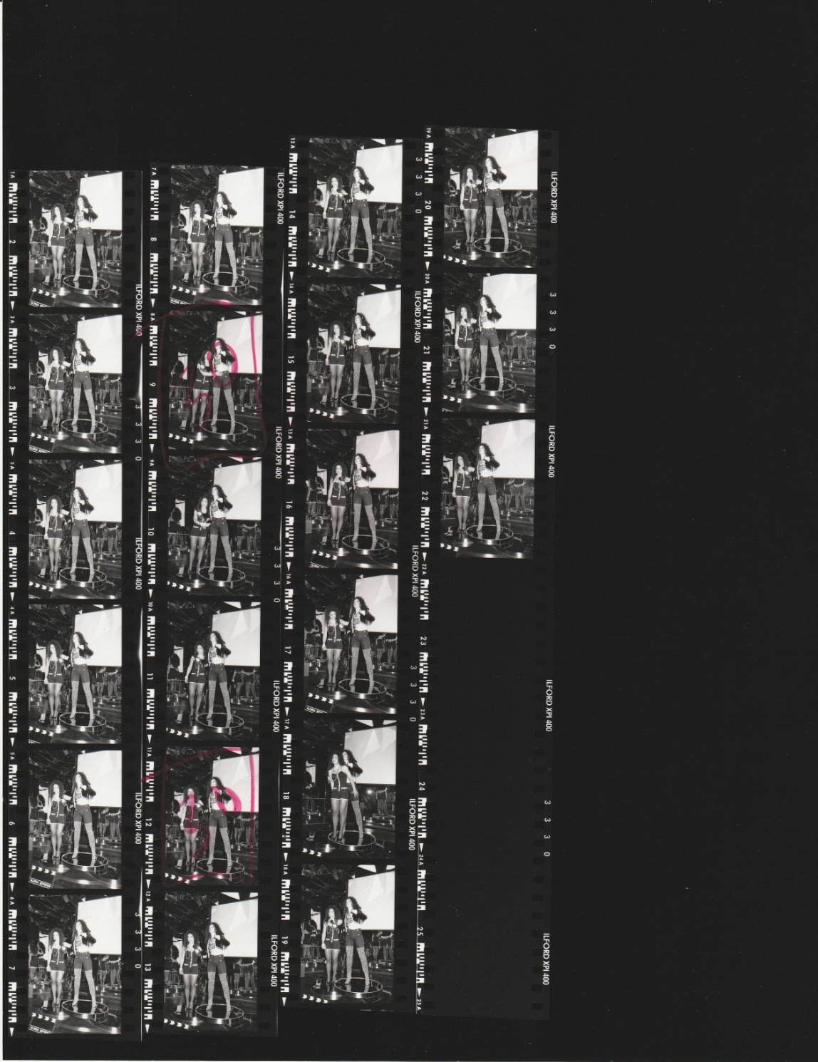 Original Contact Photo Sheet & Negatives Gloria Estefan with Wax Figure 1991 Original Contact Photo Sheet & Negatives Gloria Estefan with Wax Figure 1991