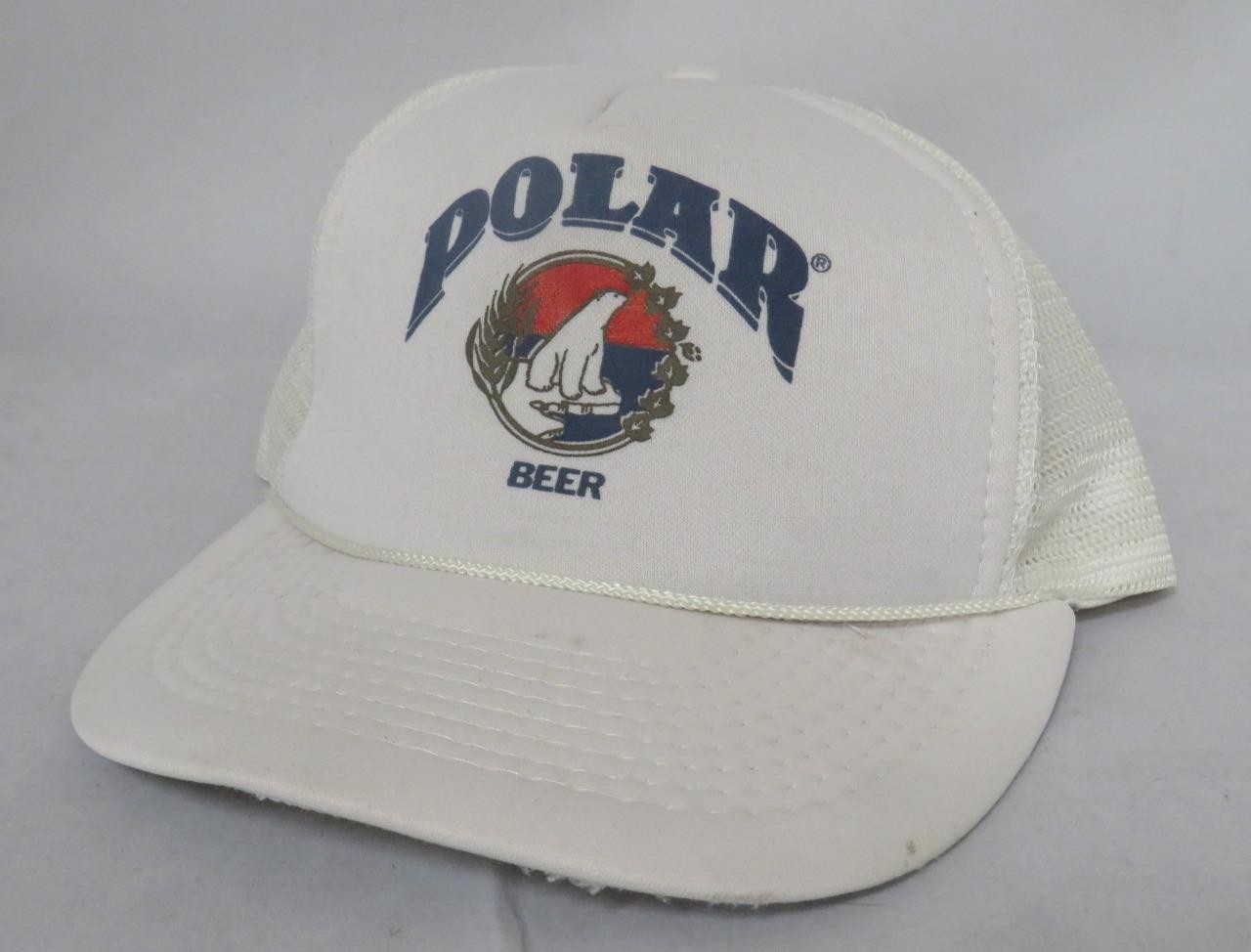 Vintage POLAR BEER cerveza pilsner Baseball Trucker Hat Cap - snapback (VG)