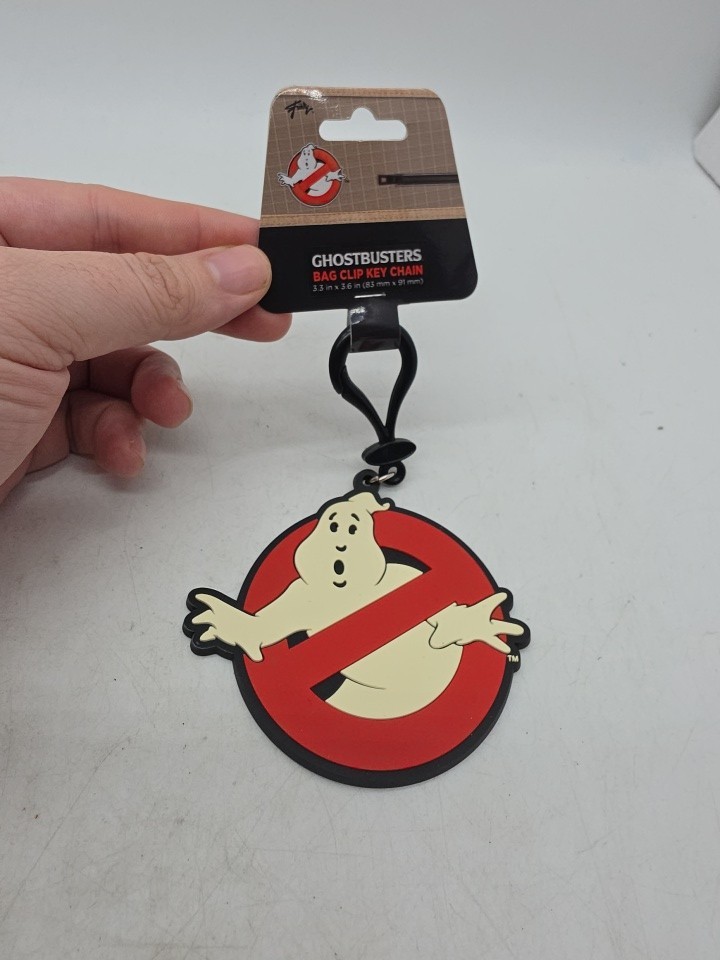 Ghostbusters PVC Textured Bag Clip Keychain Huge Almost 4 inches Nee Sold Out