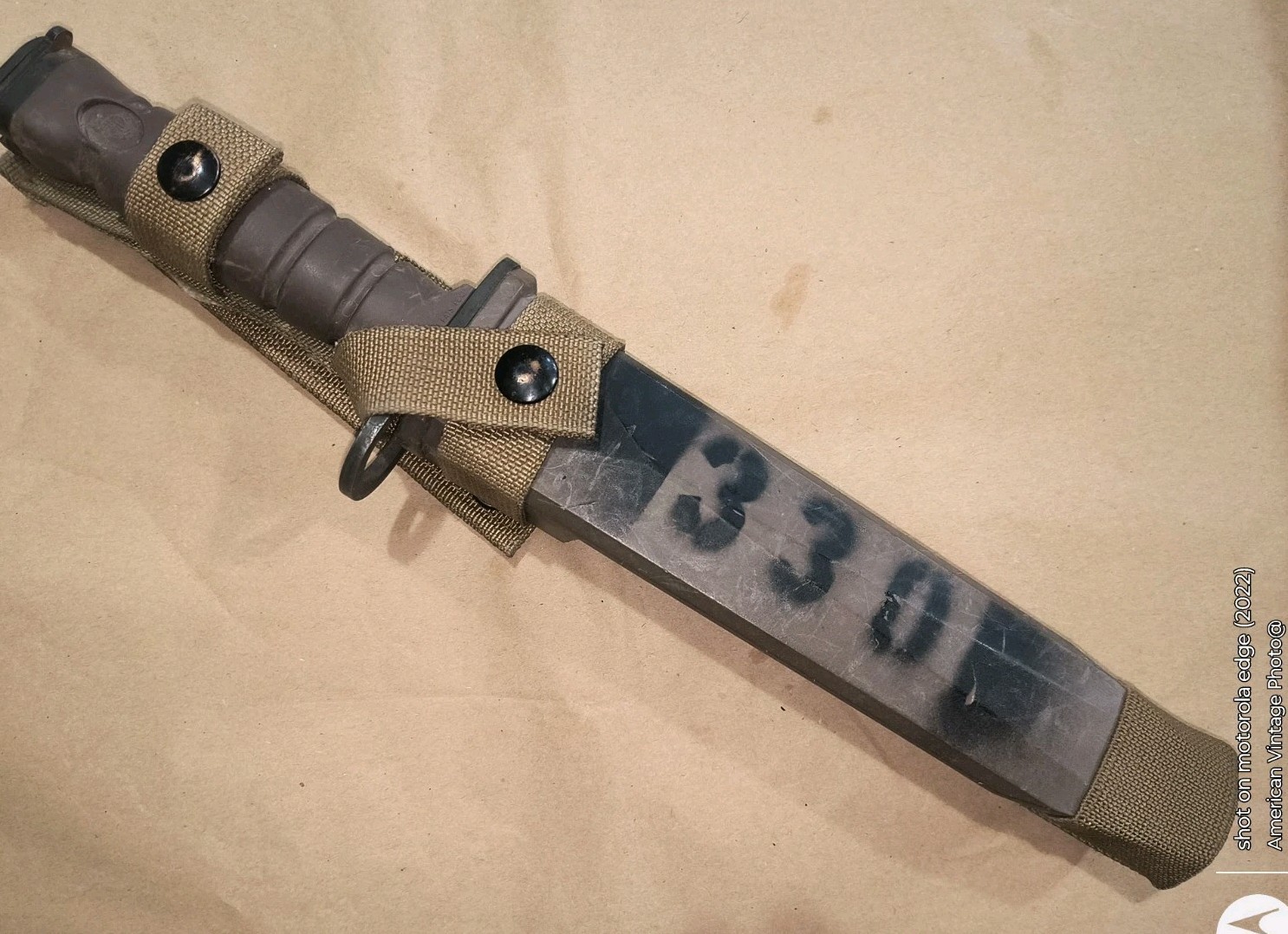 Vintage Genuine OKC-3S OKC3S Knife Bayont & Sheath Ontario Knife Real USMC Issue