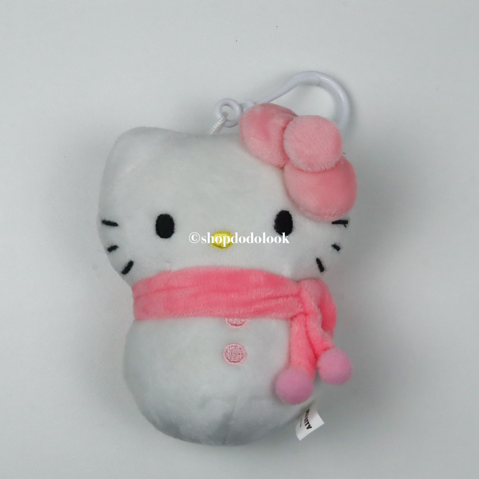 Hello Kitty Snowman Plush Mascot Keychain Set Pink Scarf & Green Cape Sanrio Hello Kitty Snowman Plush Mascot Keychain Set Pink Scarf & Green Cape Sanrio