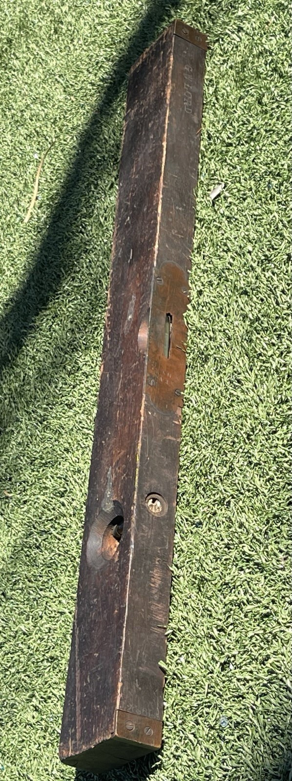 Antique SARGENT & CO N.Y. 24” Wood & Brass Carpenter’s Level – Early Tool