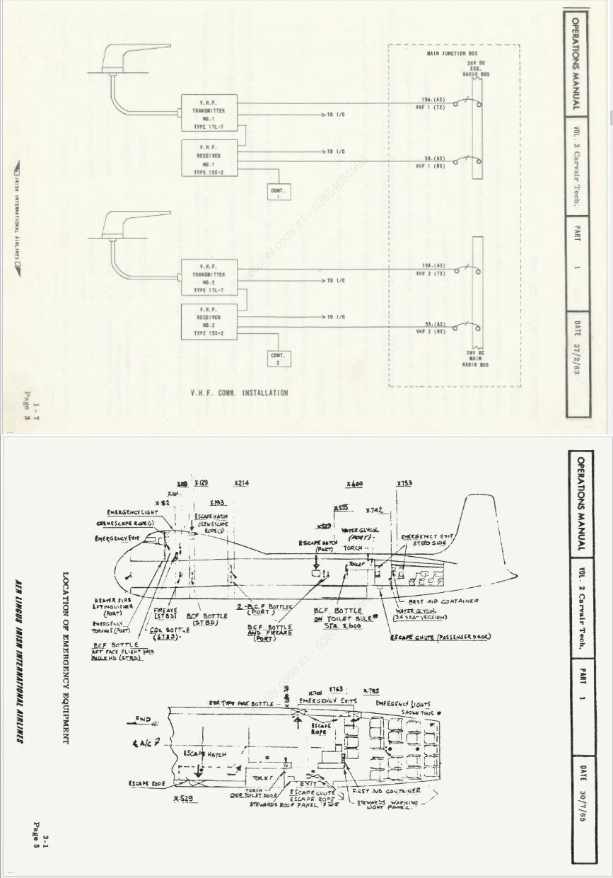 AVIATION TRADERS ATL.98 CARVAIR MANUAL RARE 1960\'s PERIOD Air ferry Freddy Laker