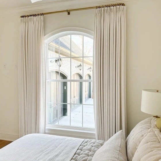 TWOPAGES Liz Linen Drape Pleated Curtains (2) 40
