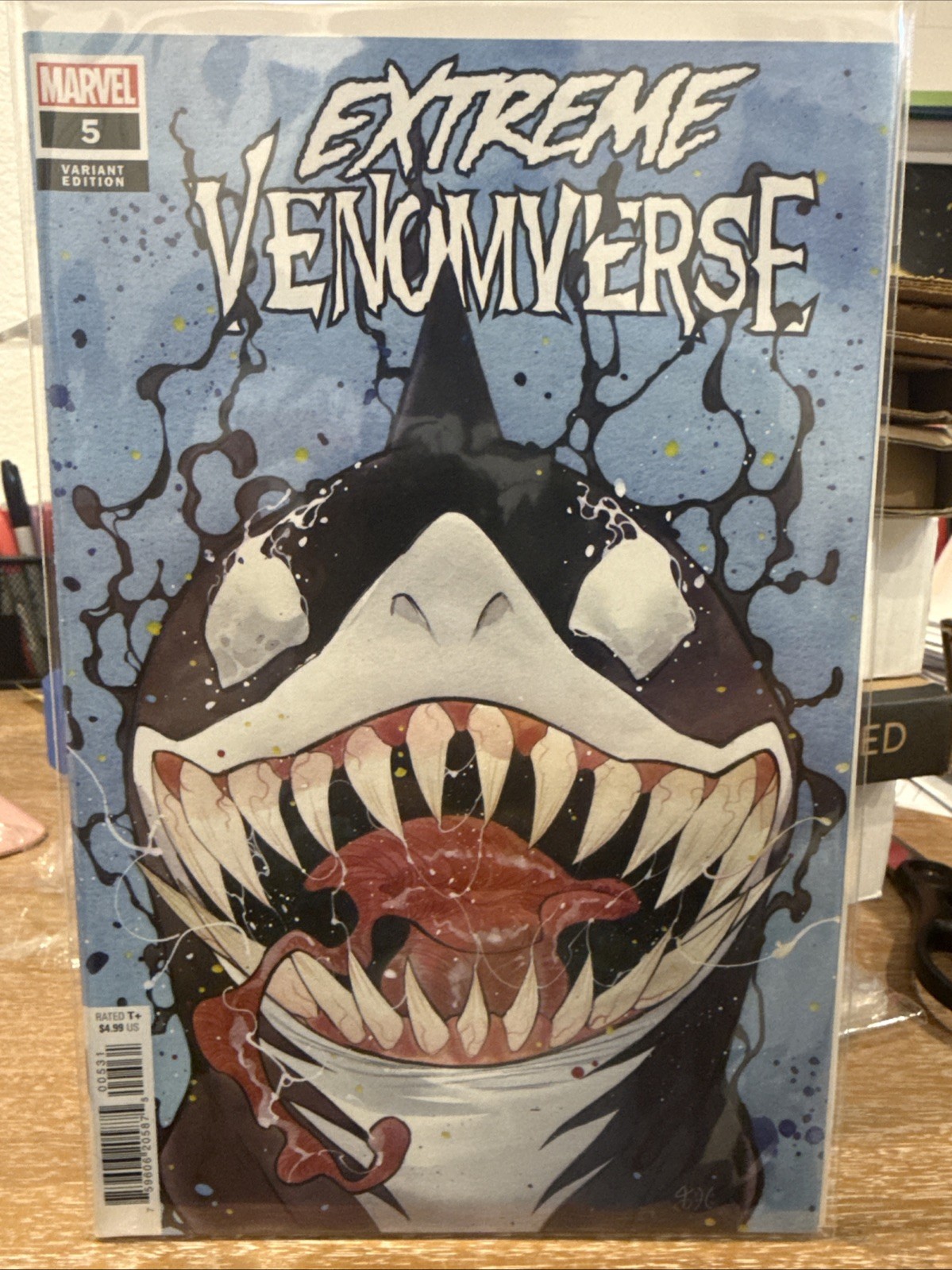 Extreme Venomverse 5 (2023) Peach Momoko Jeff the Shark Variant NM Near Mint