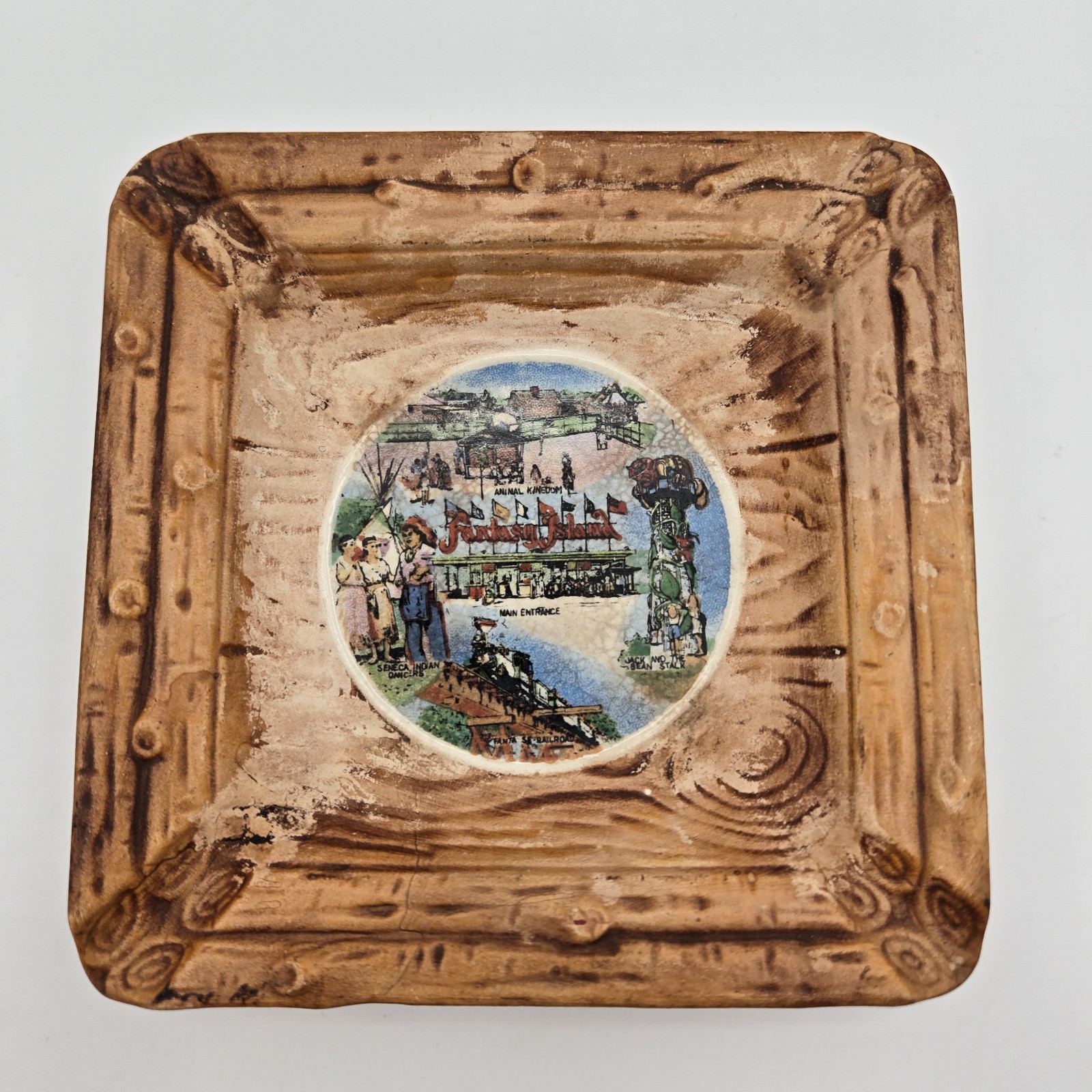 Vintage 1960s Fantasy Island Grand Island NY Souvenir Ashtray Dish Theme Park Vintage 1960s Fantasy Island Grand Island NY Souvenir Ashtray Dish Theme Park