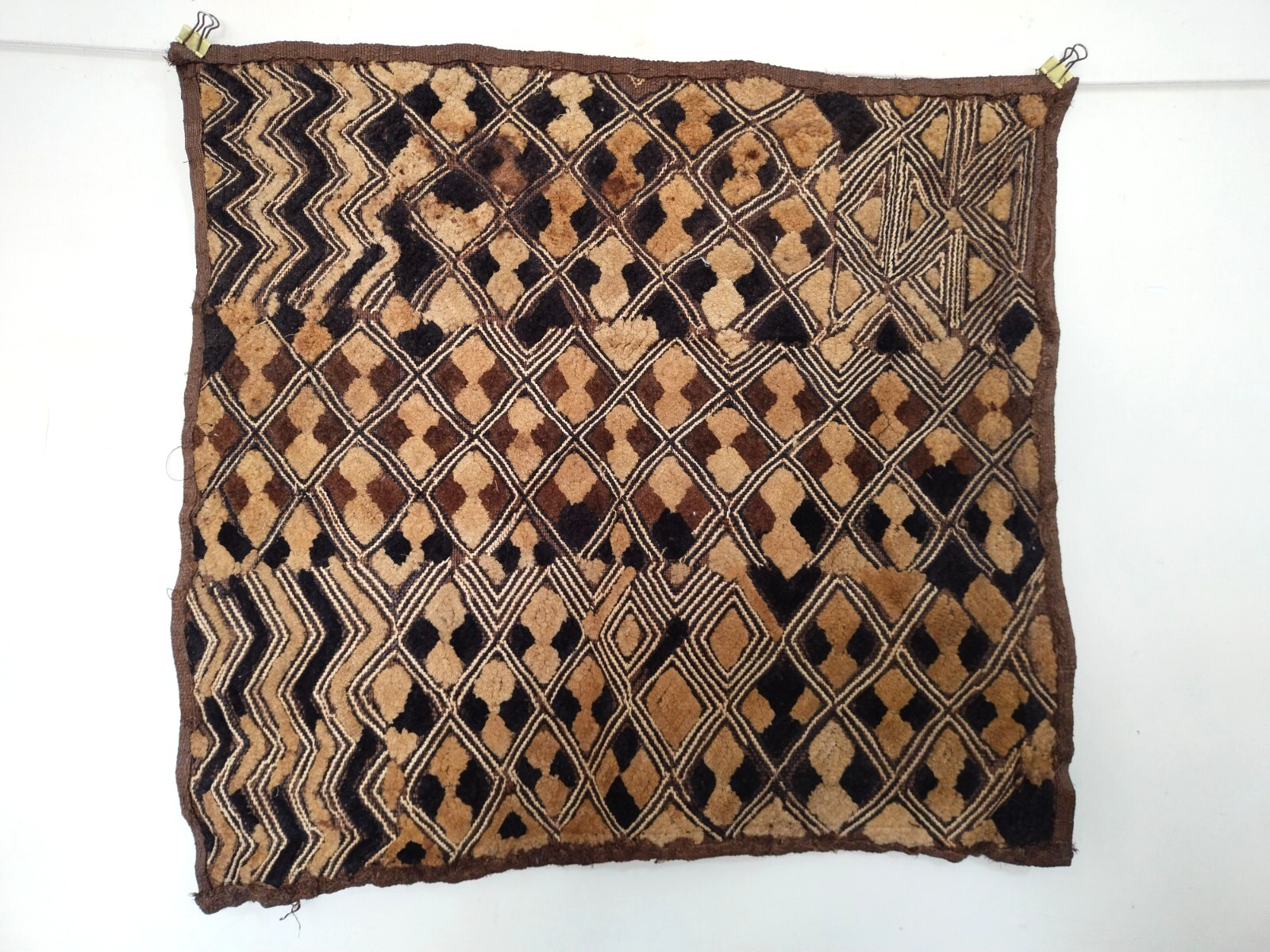 vintage Kuba Cloth Raffia Textile Traditional African Tribal Congo item893 vintage Kuba Cloth Raffia Textile Traditional African Tribal Congo item893
