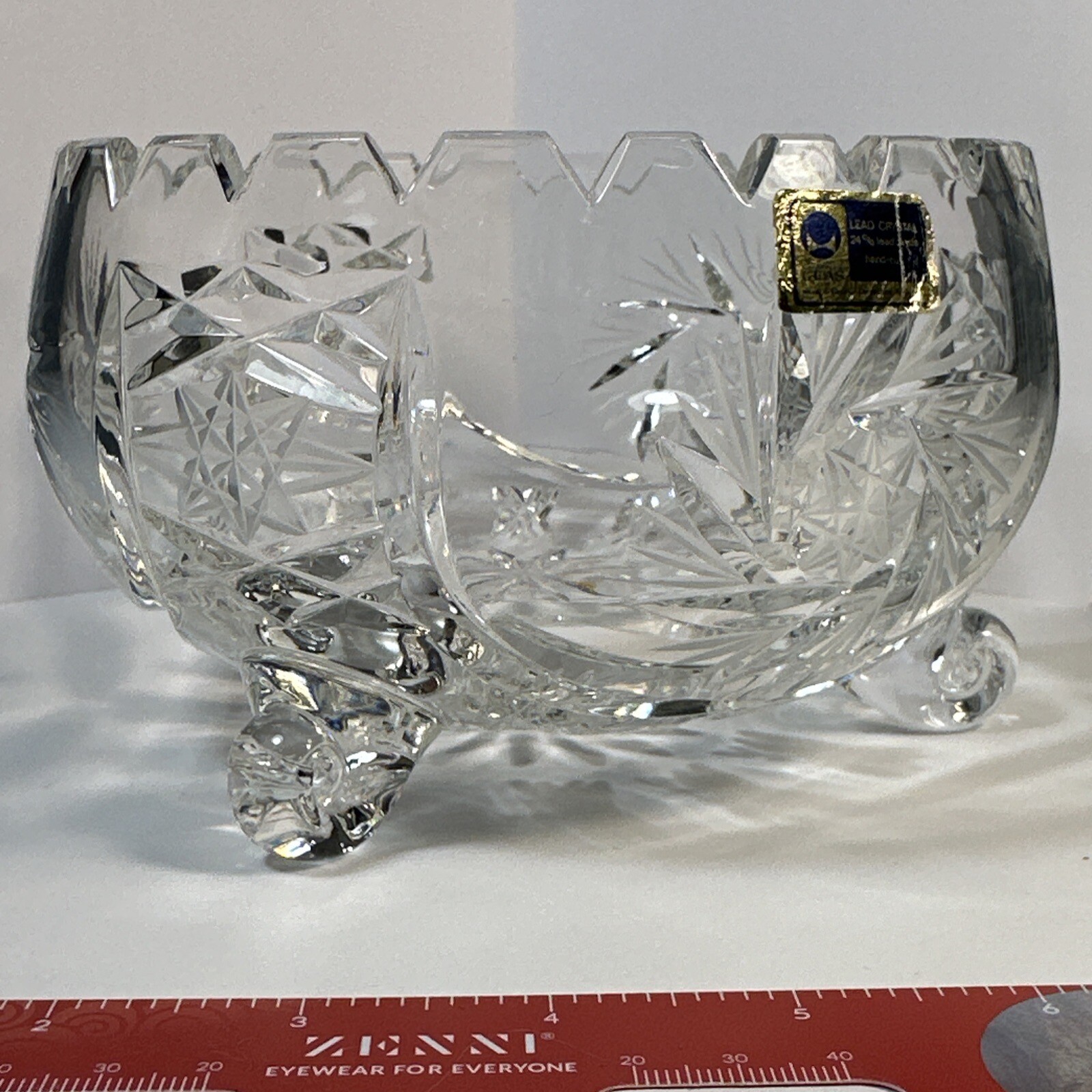 Lausitzer Crystal Footed Candy Dish/bowl Made In German Democratic Republic Lausitzer Crystal Footed Candy Dish/bowl Made In German Democratic Republic