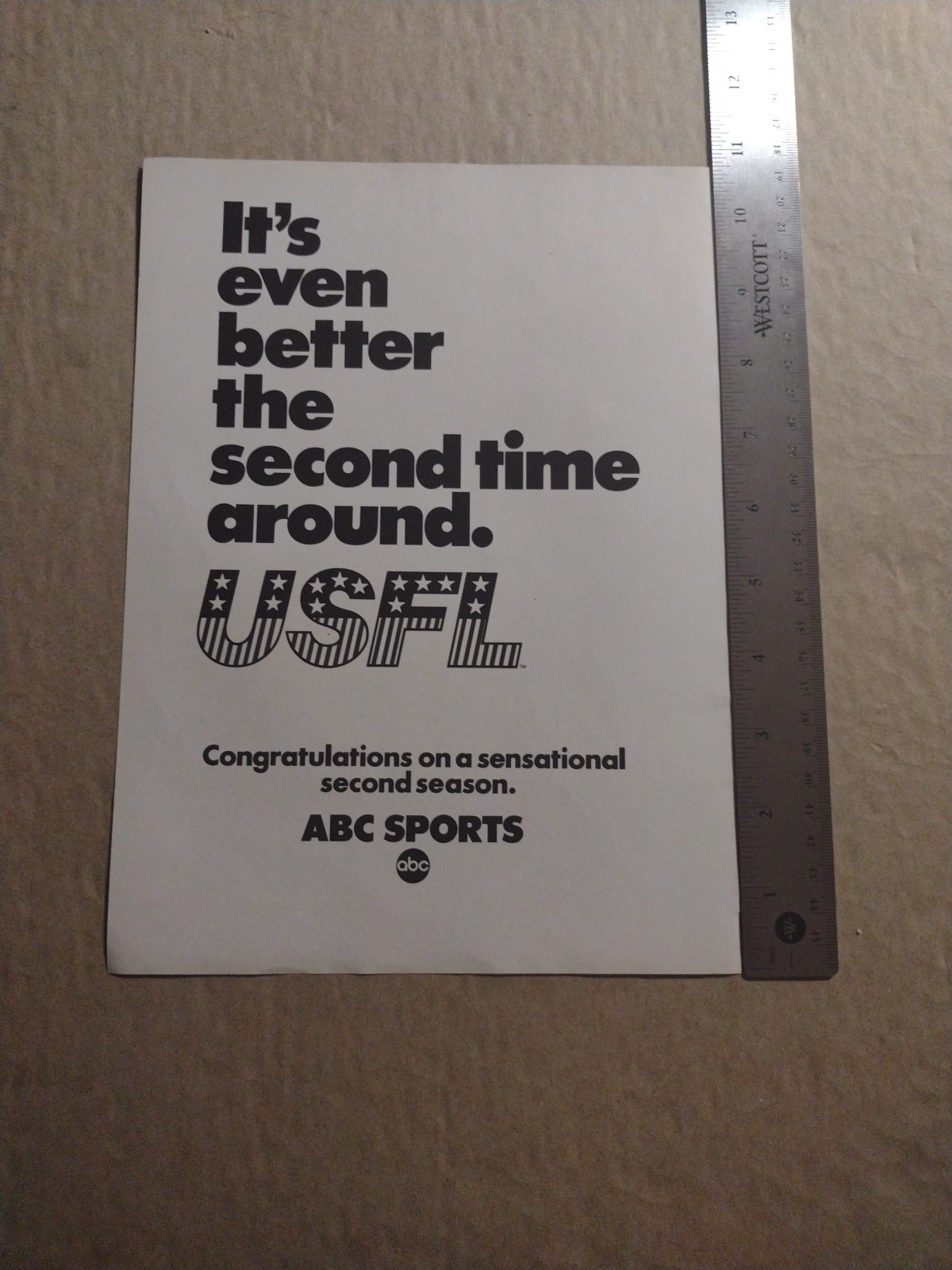 1984-ABC Sports- It's even better the second time around- USFL-Print/AD-Classic