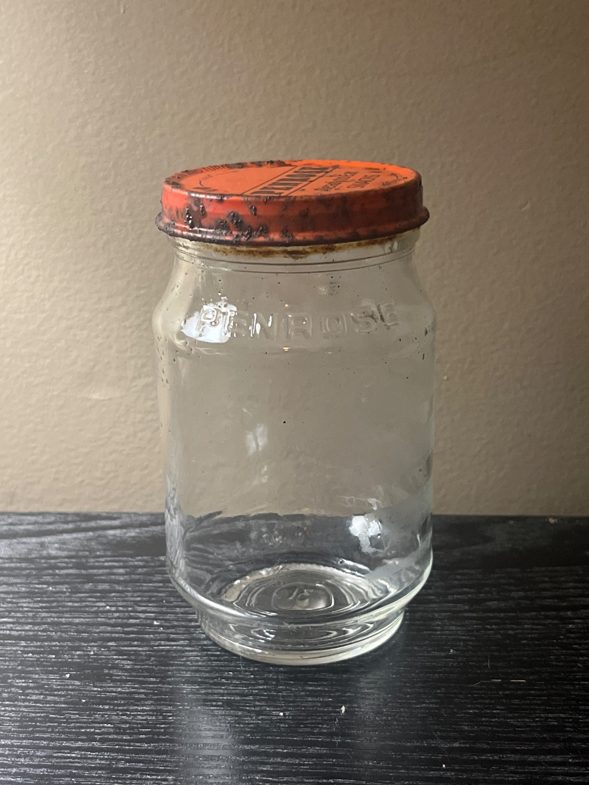 Vintage Penrose Ready To Eat Snacks Clear Glass Jar With Lid