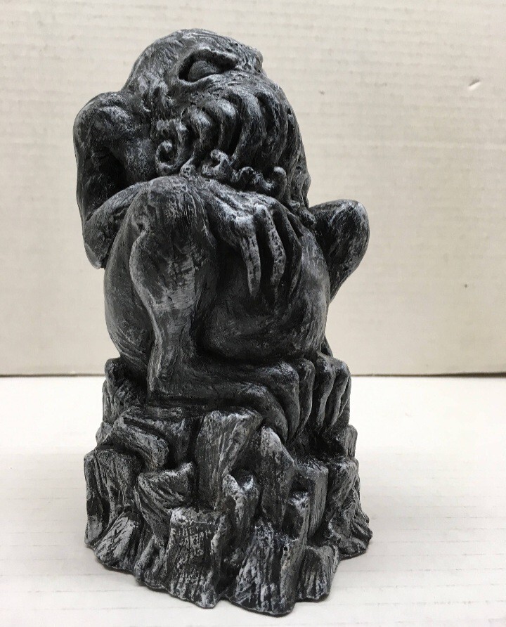 CTHULHU STATUE HAND MADE HORROR ART SCULPTURE BUST HP LOVECRAFT GREAT OLD ONE