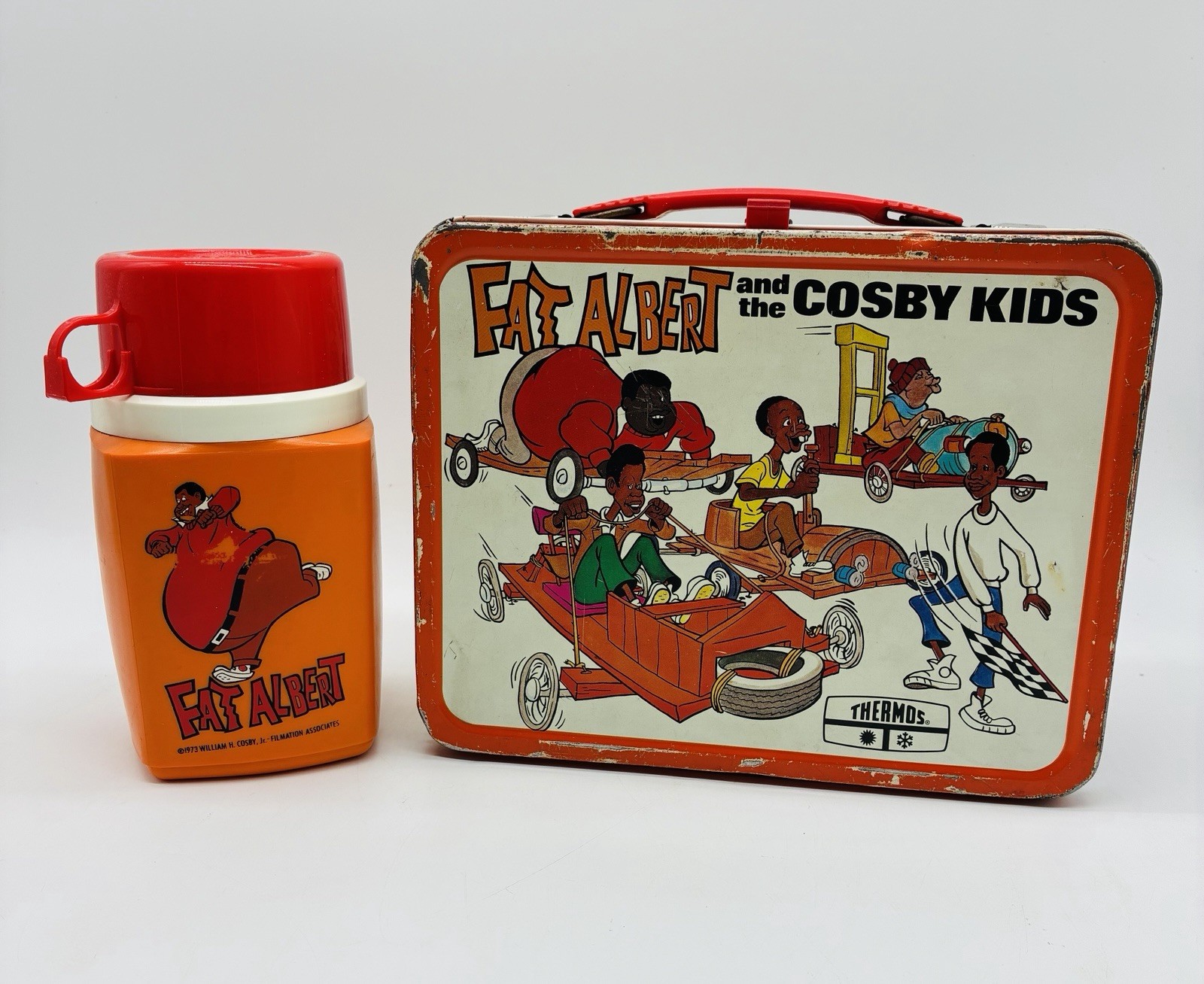 Vintage 1973 Fat Albert and the Cosby Kids Metal Lunchbox w/ Thermos - Nice Vintage 1973 Fat Albert and the Cosby Kids Metal Lunchbox w/ Thermos - Nice