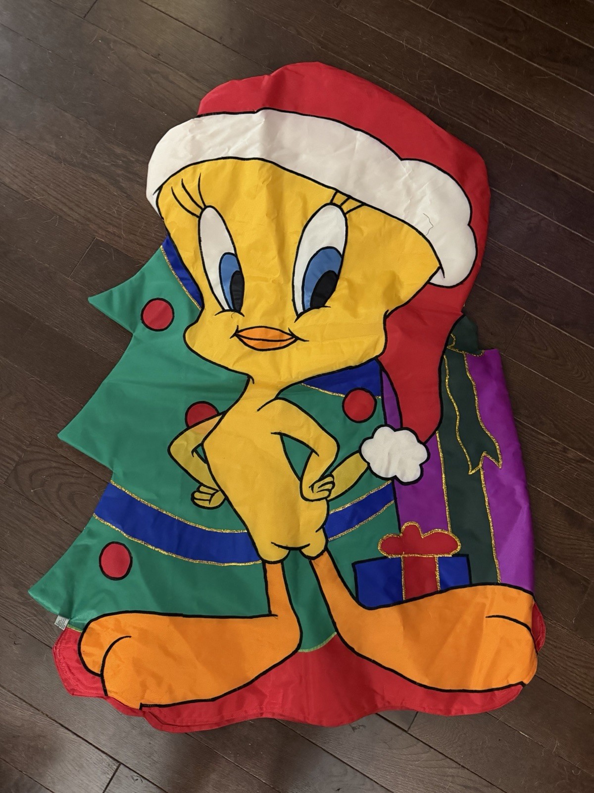 Vintage Tweety Bird Christmas Tree Oversized Yard Display Present Bag 1999 Gift