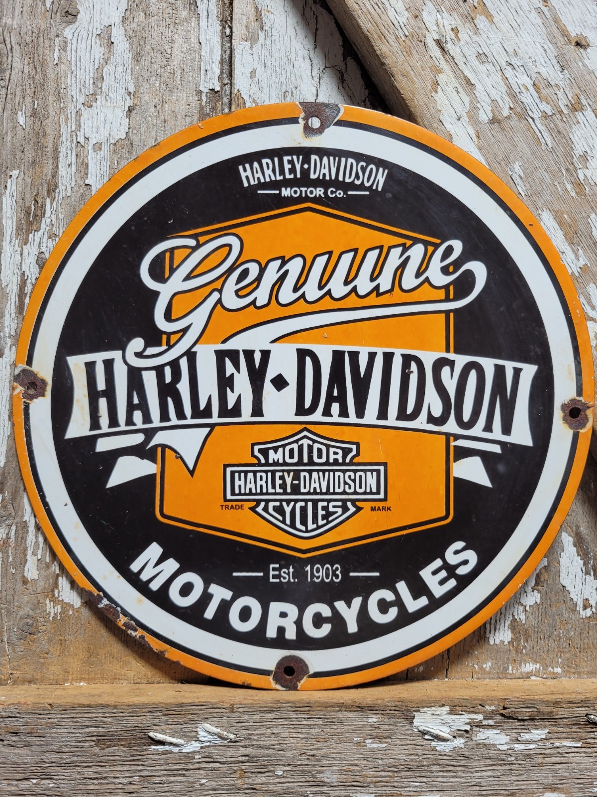VINTAGE HARLEY DAVIDSON PORCELAIN SIGN GAS MOTORCYCLE BIKER DEALER SALES SERVICE VINTAGE HARLEY DAVIDSON PORCELAIN SIGN GAS MOTORCYCLE BIKER DEALER SALES SERVICE