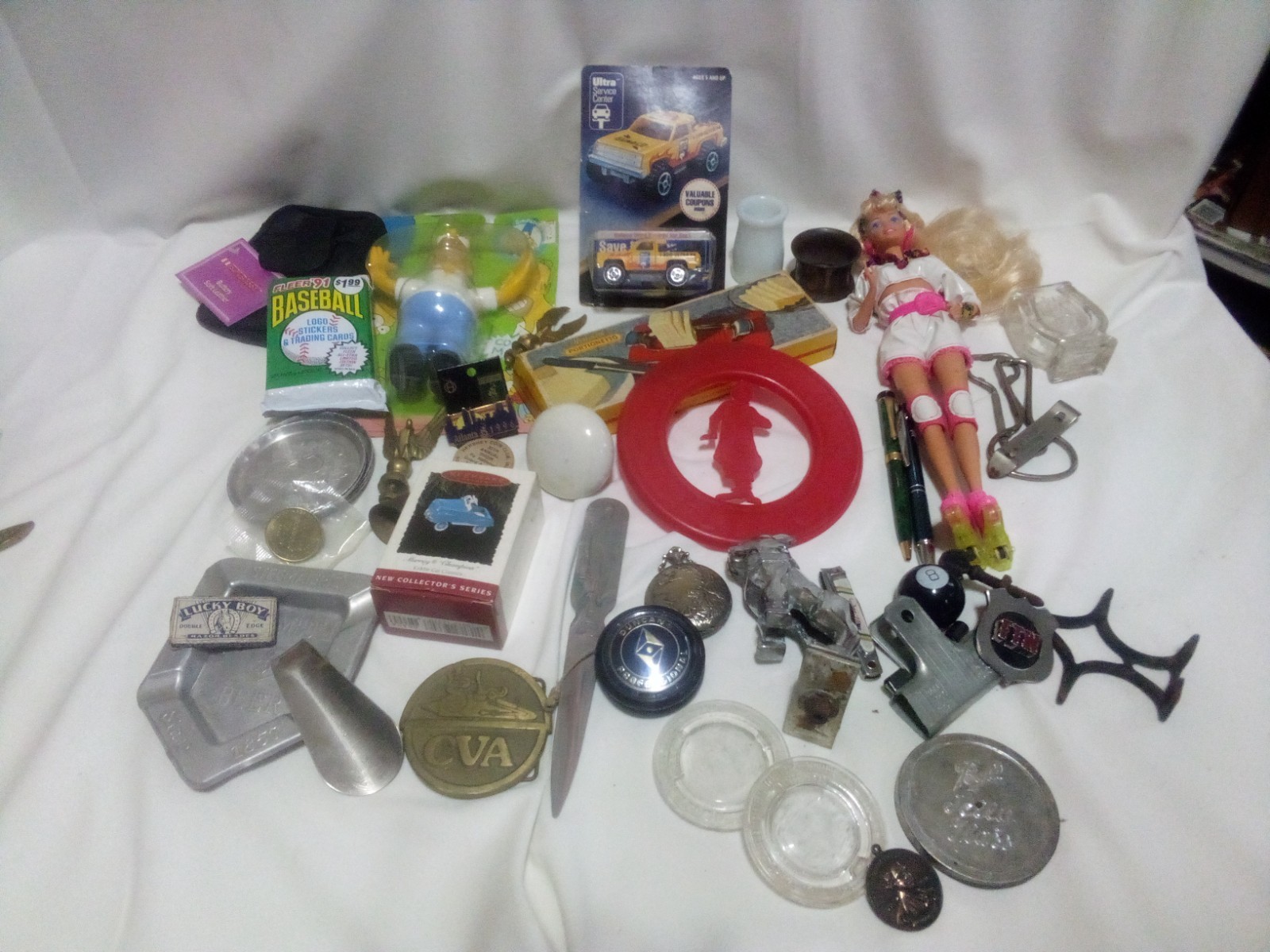 Huge Vtg Junk Drawer Flea Market Unique Treasure Trinket Lot Ball Cards