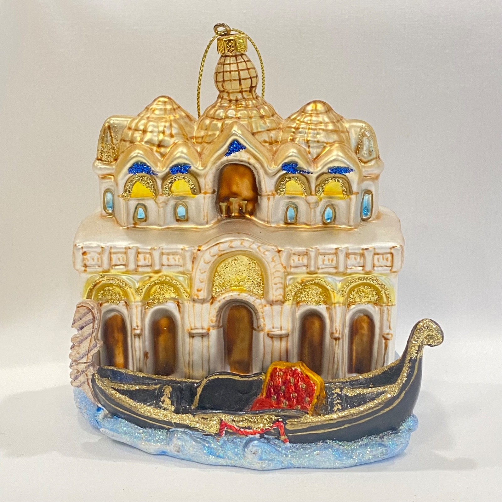 Venice Italy St Mark’s Basilica Gondola Glass Christmas Ornament 4.75” Venice Italy St Mark’s Basilica Gondola Glass Christmas Ornament 4.75”