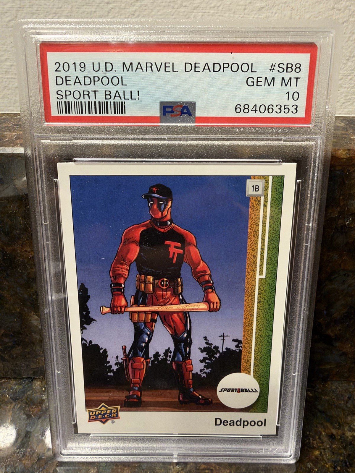 2019 Upper Deck Marvel Deadpool Sport Ball 1989 Mark McGwire PSA 10 Pop 2 🇺🇸 2019 Upper Deck Marvel Deadpool Sport Ball 1989 Mark McGwire PSA 10 Pop 2 🇺🇸