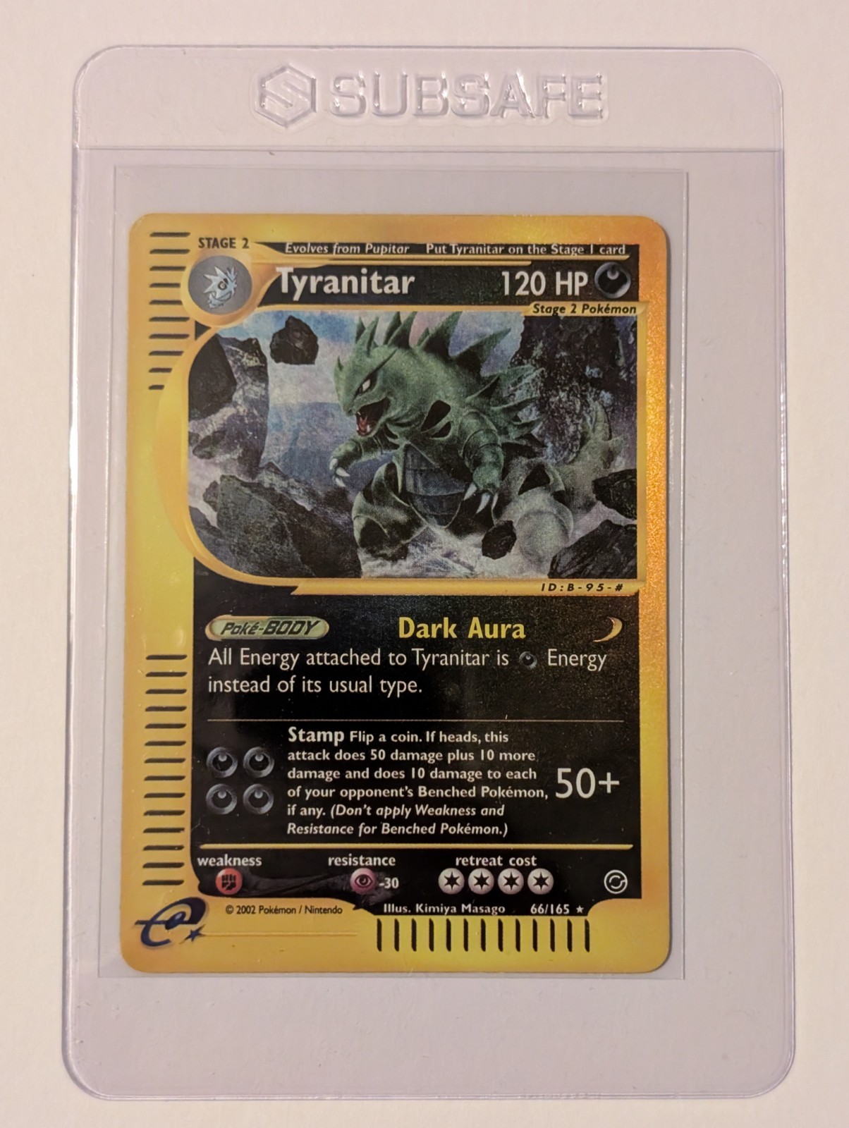 Pokémon TCG Tyranitar Reverse Holo Card 66/165 - Excellent